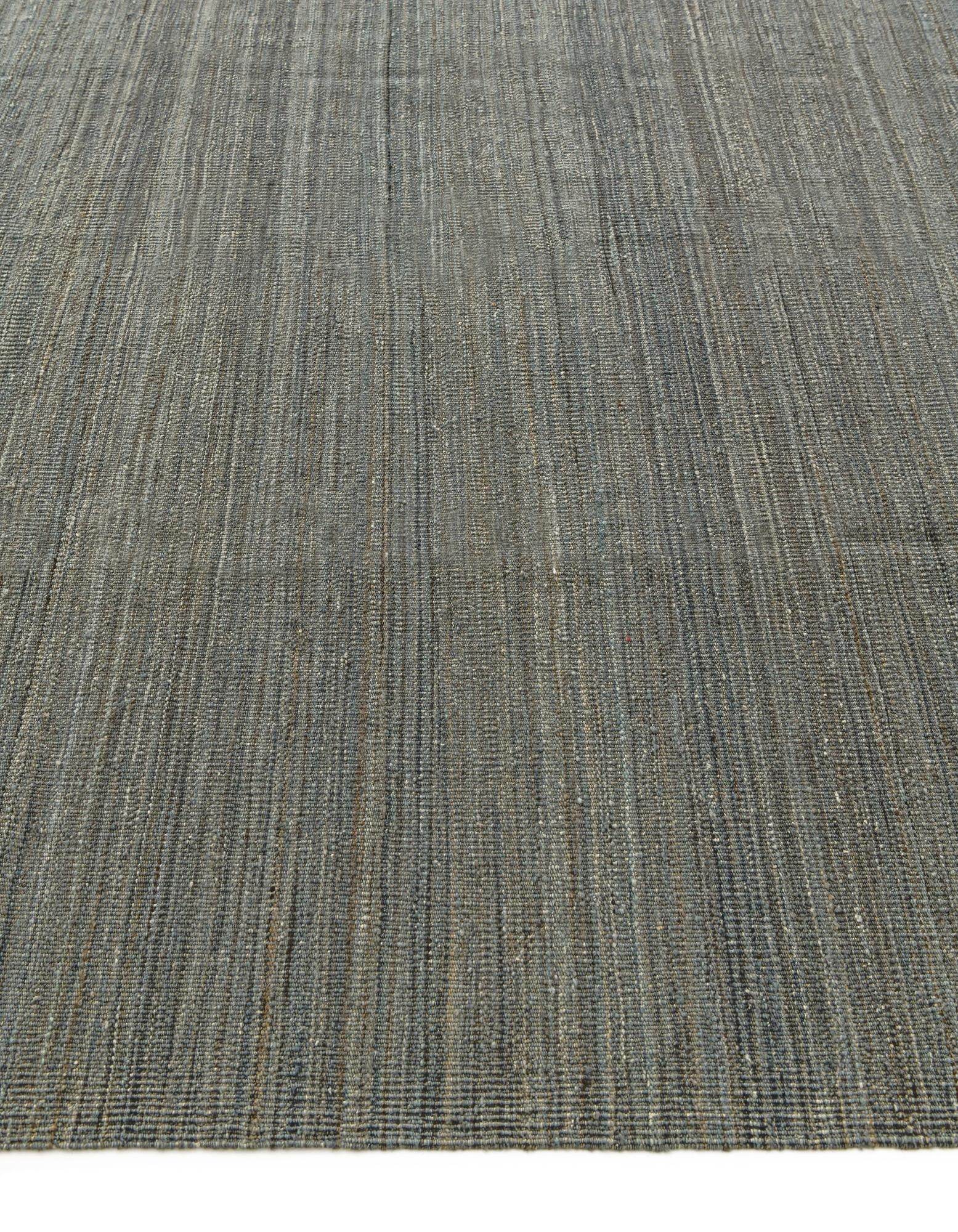 6' 9 x 9' 6 Hand Woven Kilim Modern Wool Rug