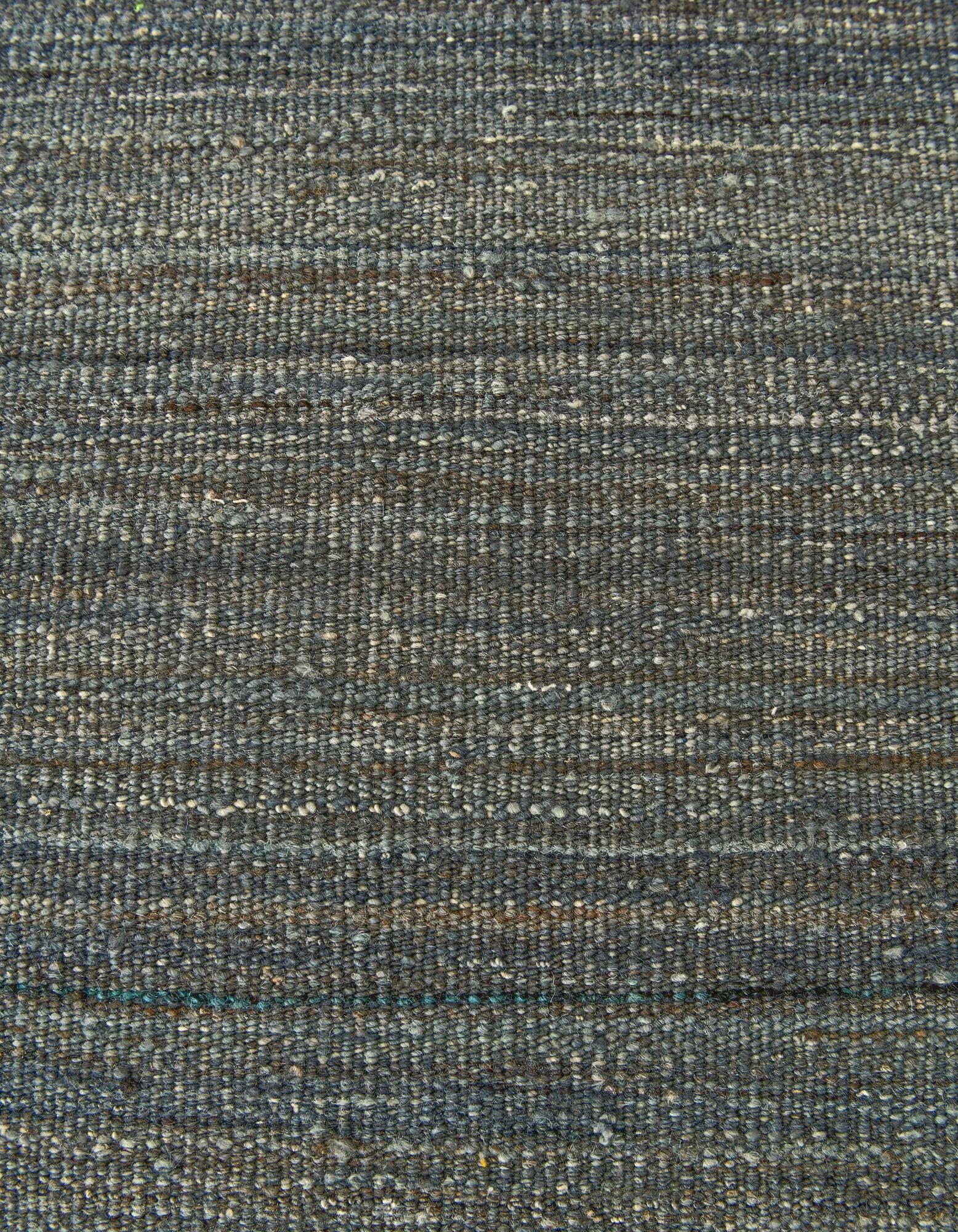 6' 9 x 9' 6 Hand Woven Kilim Modern Wool Rug