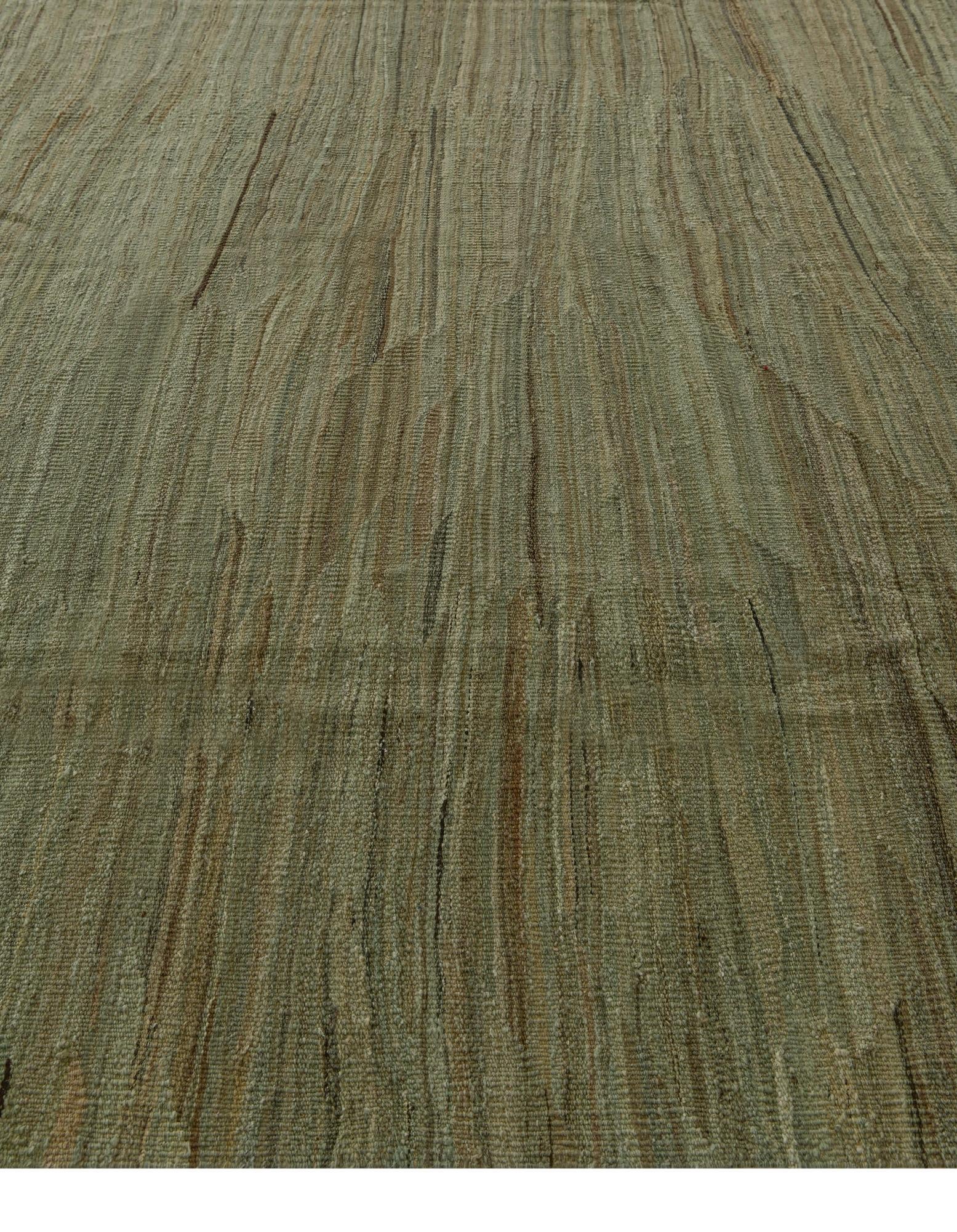 9' 5 x 12' 5 Hand Woven Kilim Modern Wool Rug