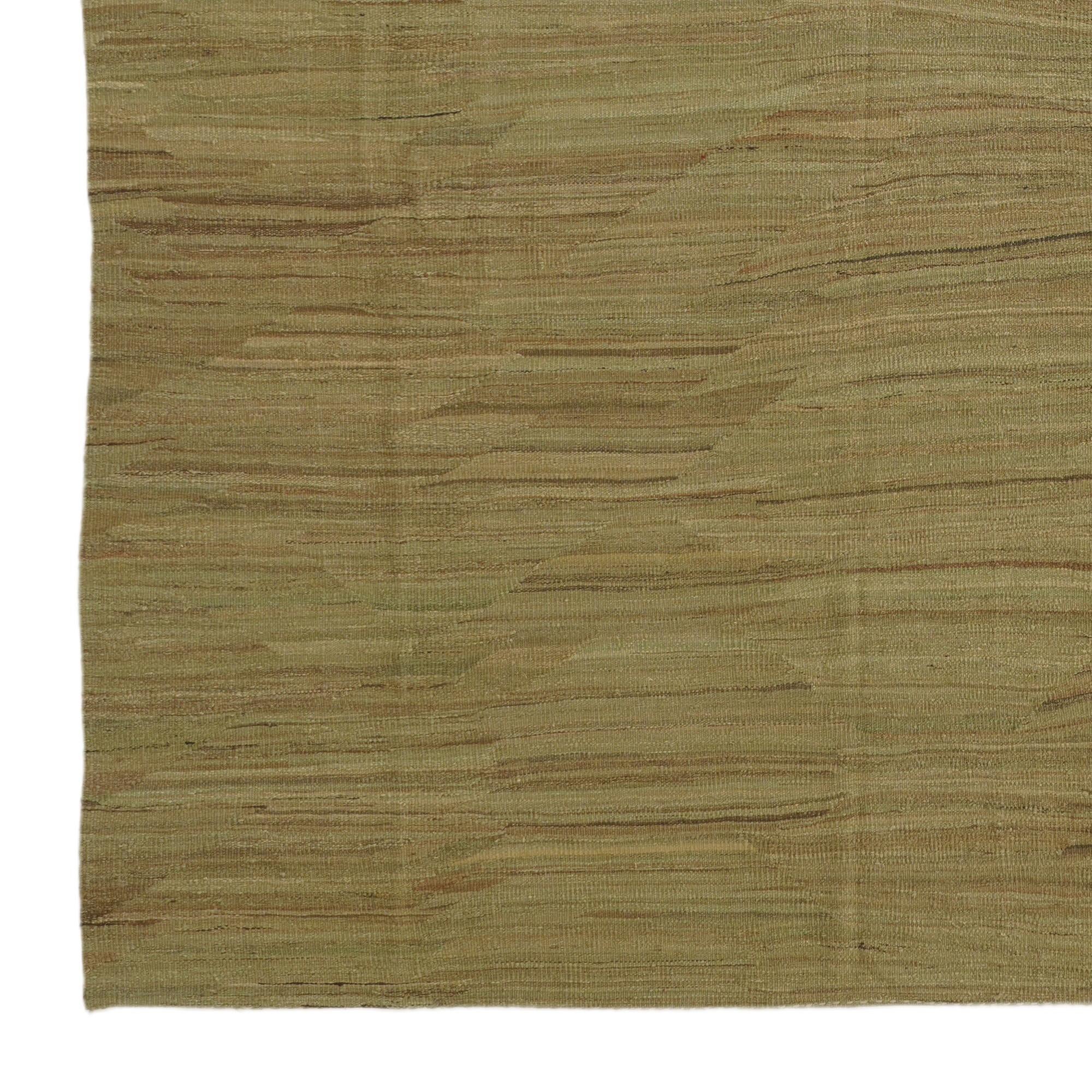 9' 5 x 12' 5 Hand Woven Kilim Modern Wool Rug