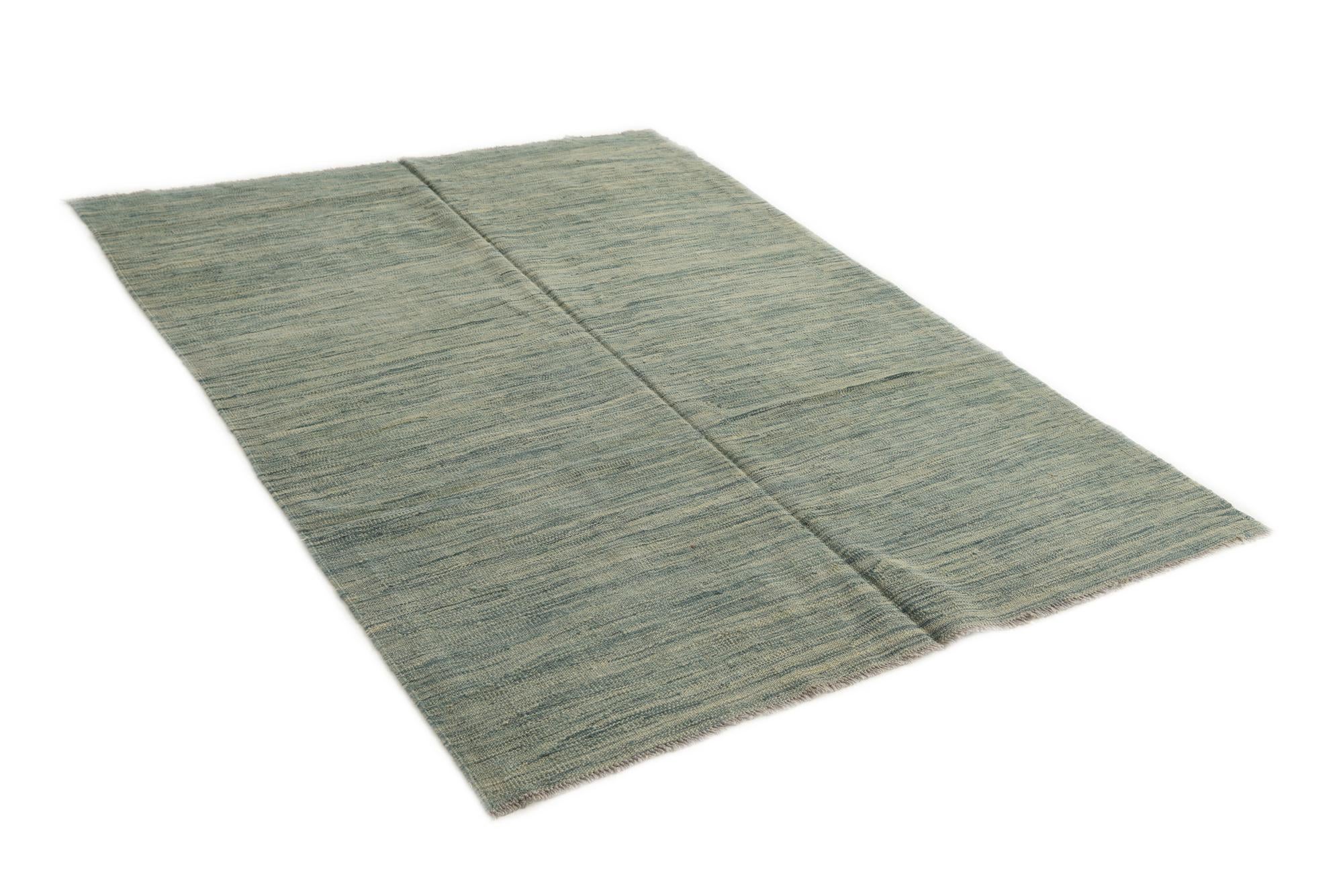 4' 9 x 6' 6 Hand Woven Kilim Modern Wool Rug