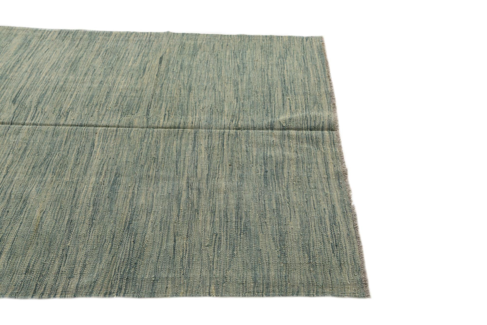 4' 9 x 6' 6 Hand Woven Kilim Modern Wool Rug