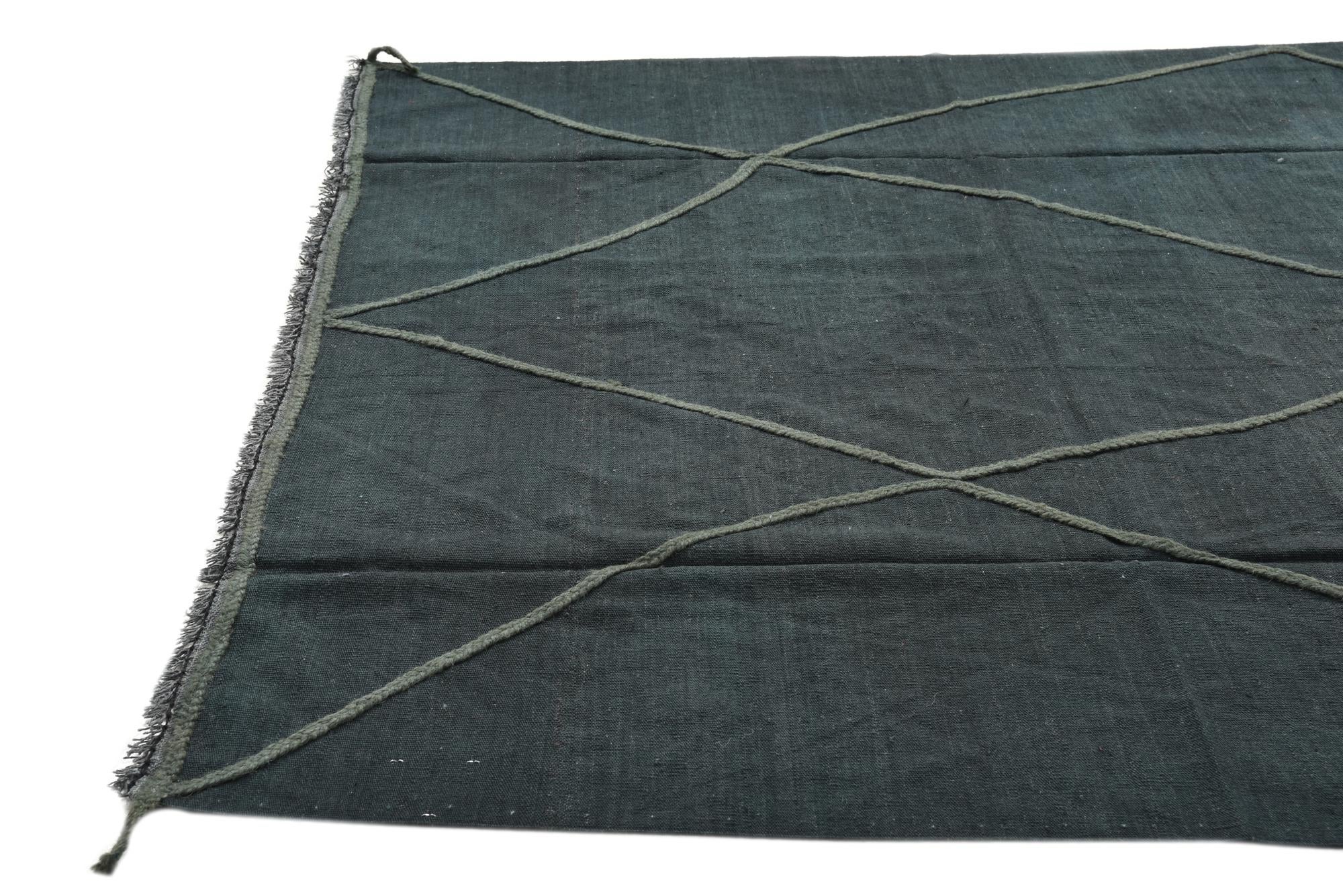 6' 8 x 10' Hand Woven Kilim Modern Wool Rug