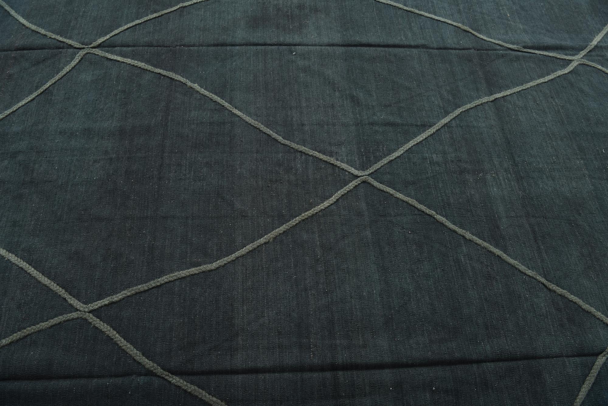 6' 8 x 10' Hand Woven Kilim Modern Wool Rug