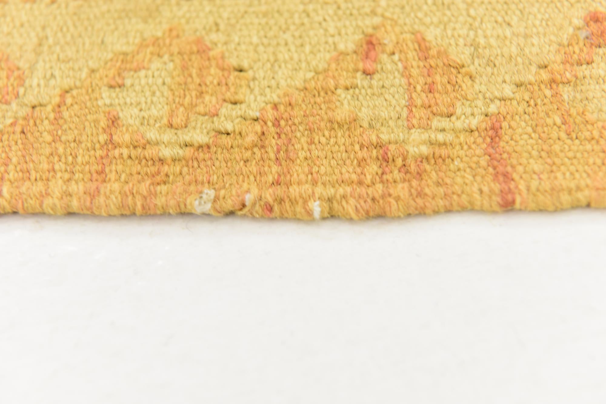 3' 4 x 5' 2 Hand Woven Kilim Waziri Wool Rug