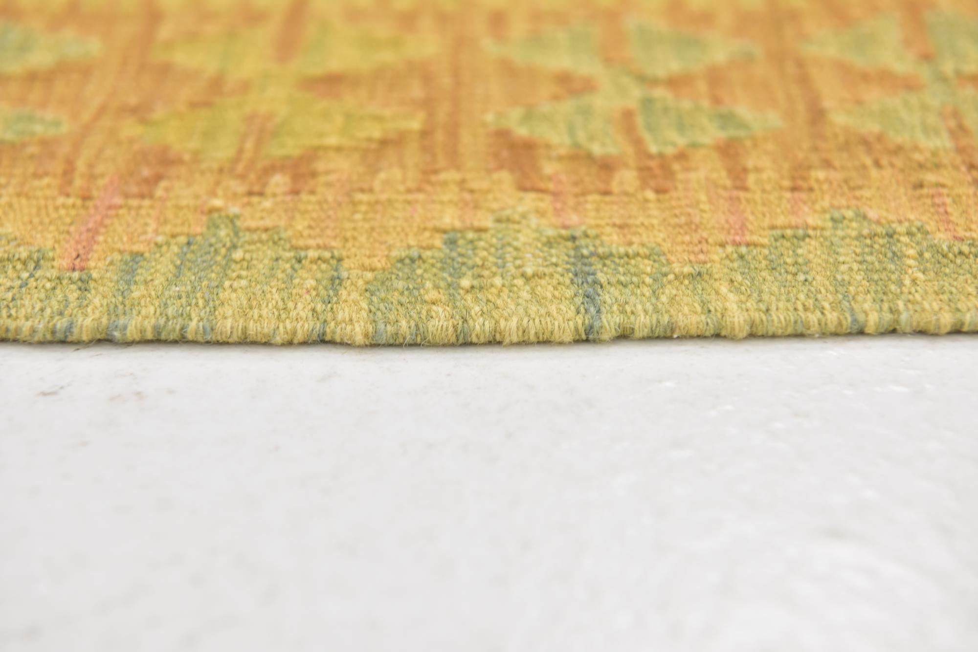 3' 2 x 5' Hand Woven Kilim Waziri Wool Rug