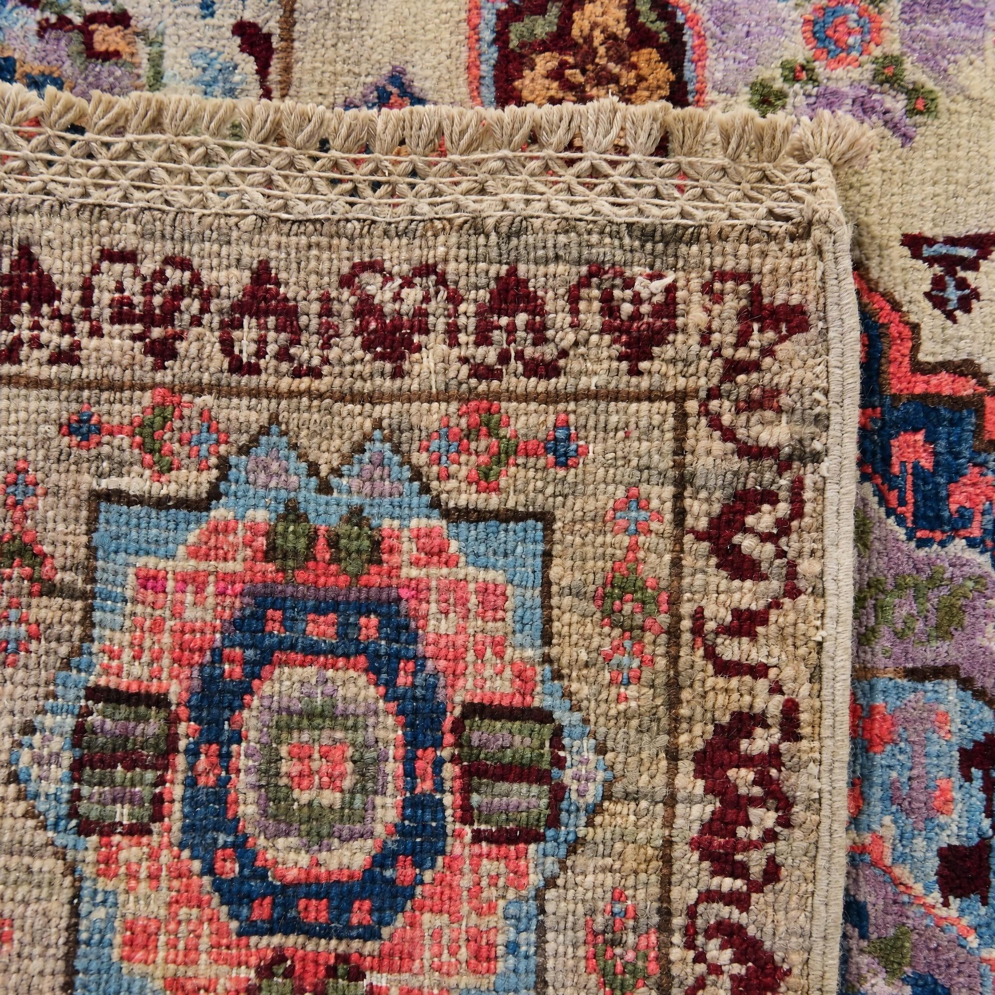 60cm x 95cm Hand Knotted Mamluk Ziegler Rug