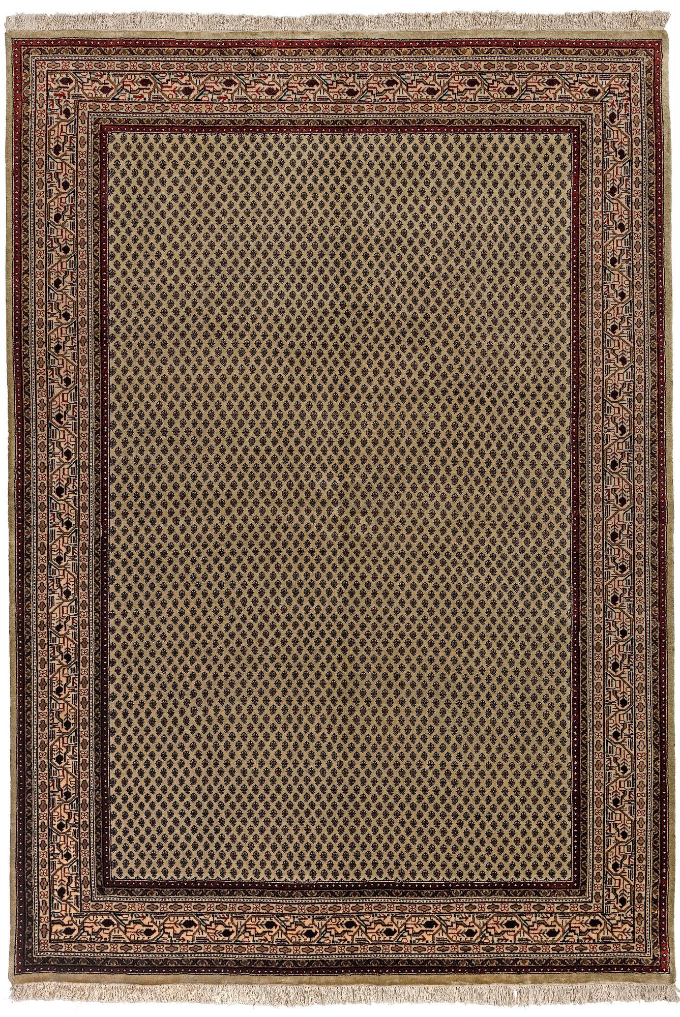5' 7 x 8' 2 Hand Knotted Mir Oriental Wool Rug