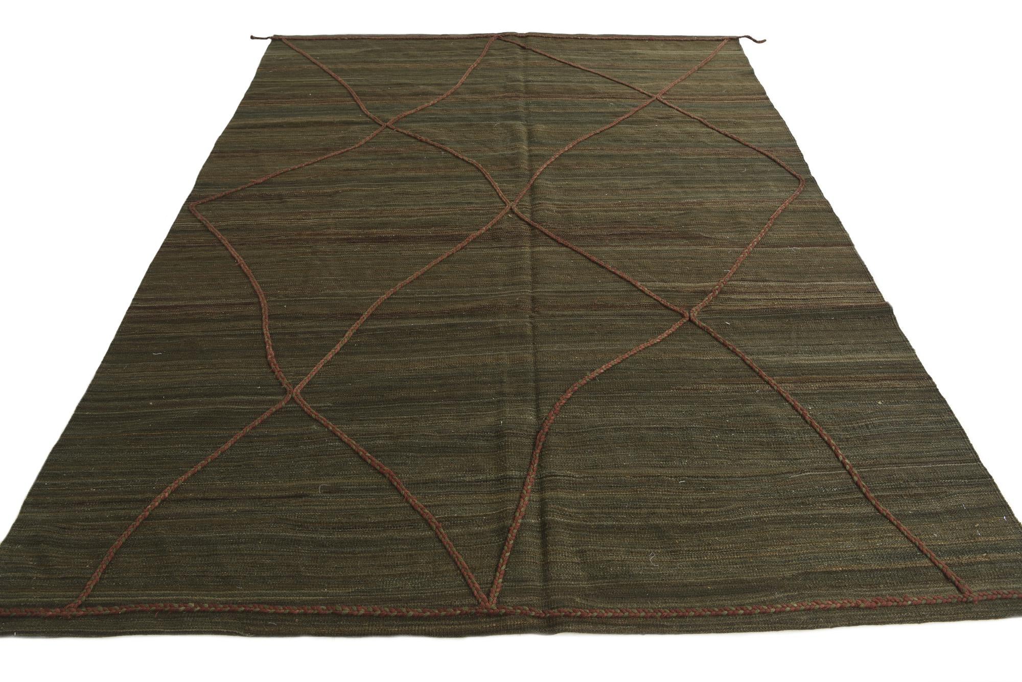 7' x 9' 5 Hand Knotted Moroccan Wool Rug