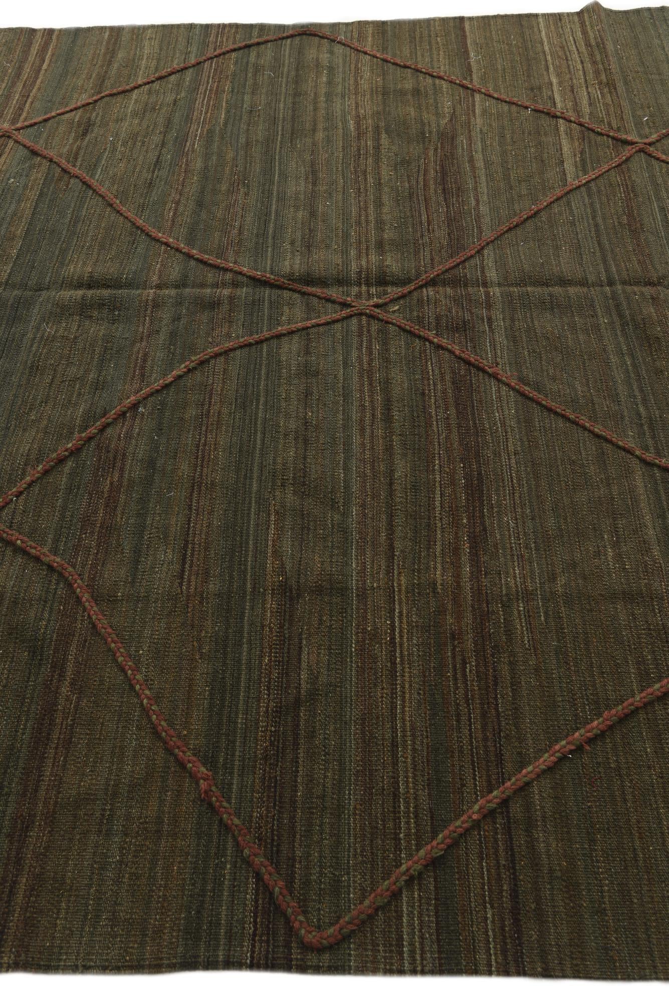 7' x 9' 5 Hand Knotted Moroccan Wool Rug