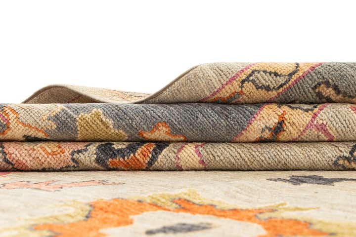 9' x 11' 9 Hand Knotted Oushak Rug