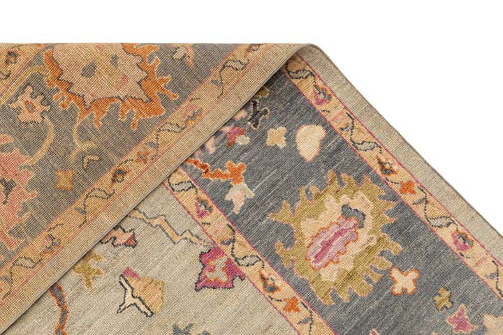 9' x 11' 9 Hand Knotted Oushak Rug