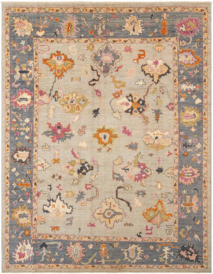 Detail image of 9' x 11' 9 Hand Knotted Oushak Rug