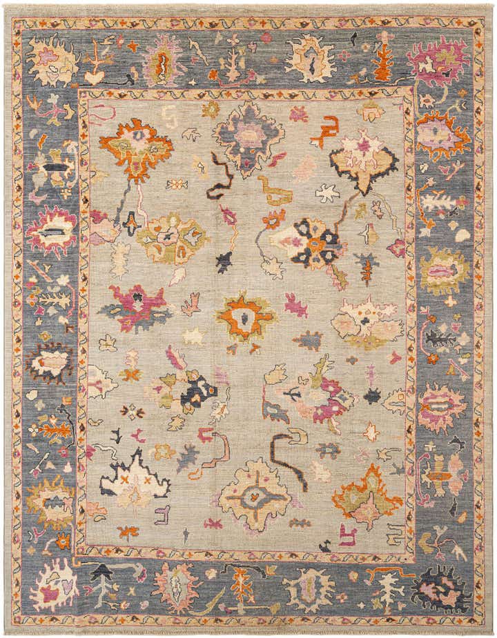 9' x 11' 9 Hand Knotted Oushak Rug