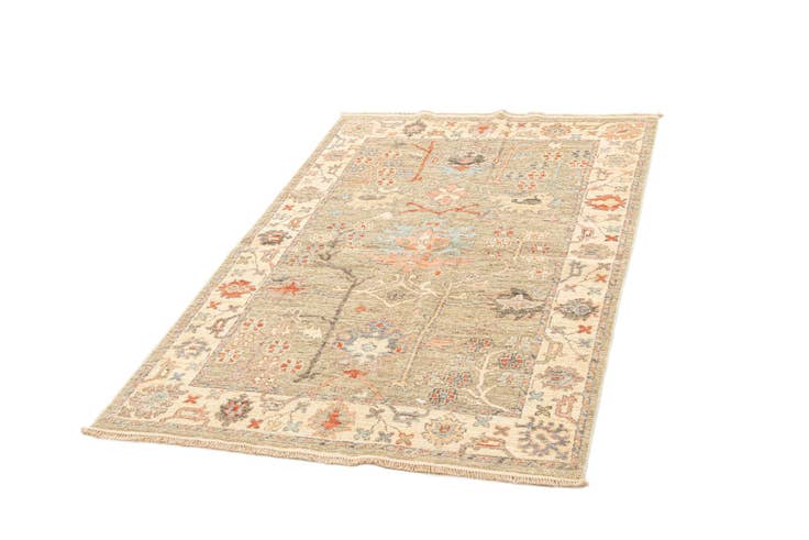 Detail image of 3' 10 x 5' 10 Hand Knotted Oushak Rug