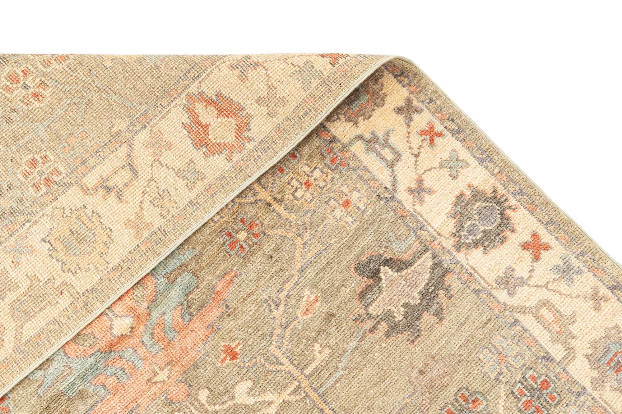 3' 10 x 5' 10 Hand Knotted Oushak Rug