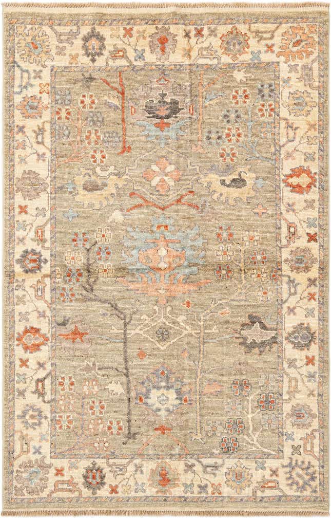 3' 10 x 5' 10 Hand Knotted Oushak Rug