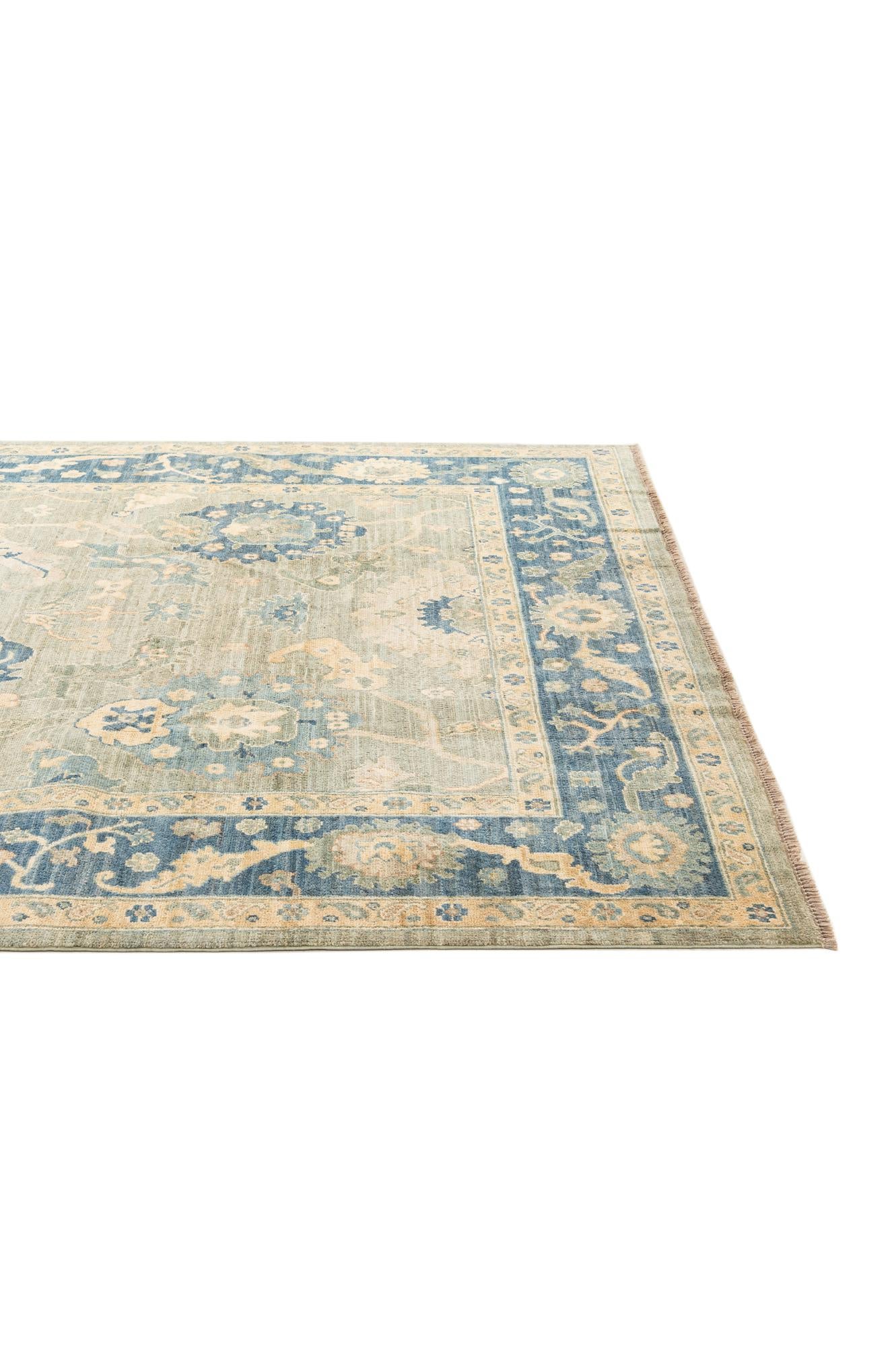 6' 10 x 9' 9 Hand Knotted Oushak Wool Rug