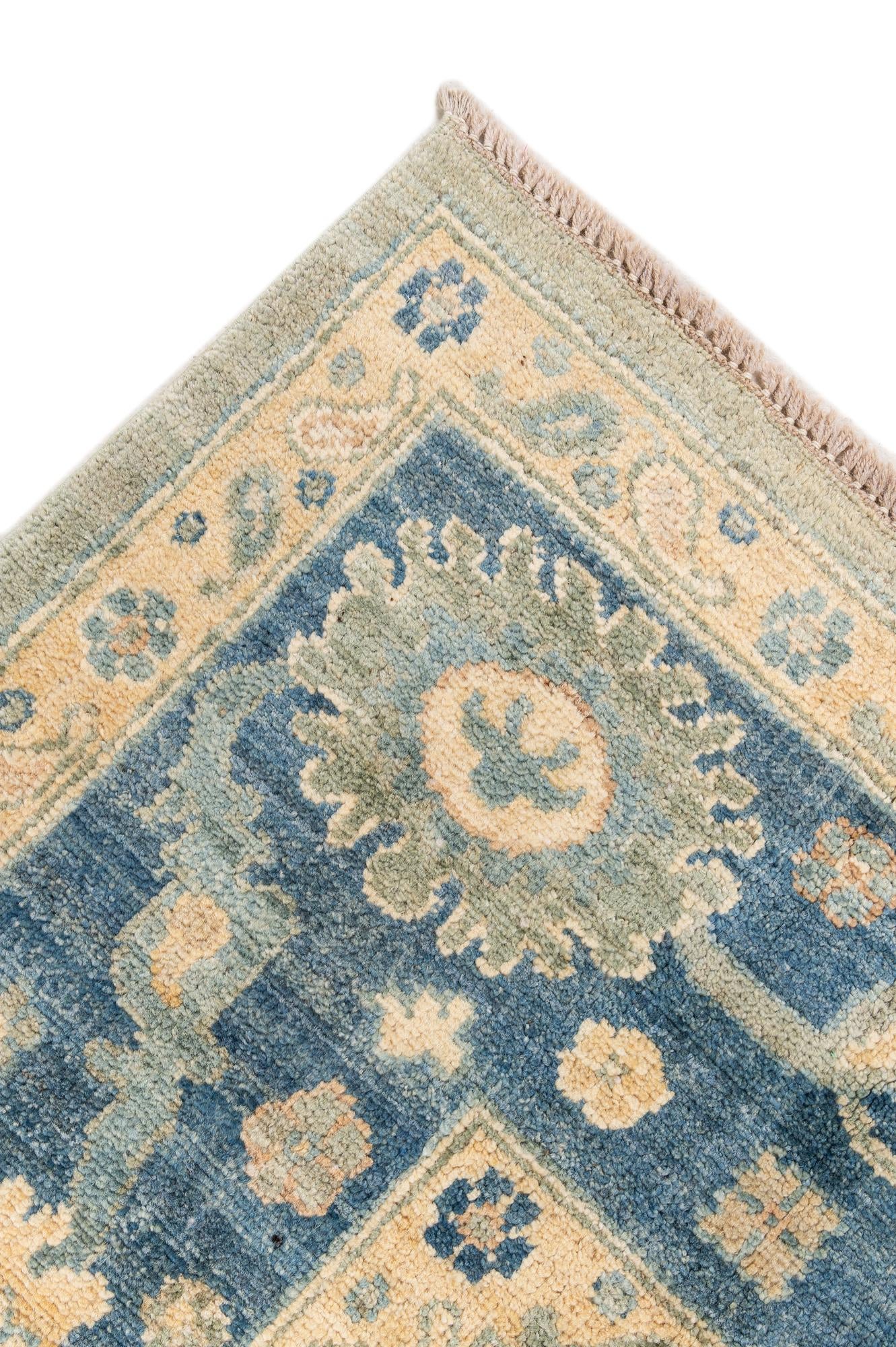 6' 10 x 9' 9 Hand Knotted Oushak Wool Rug