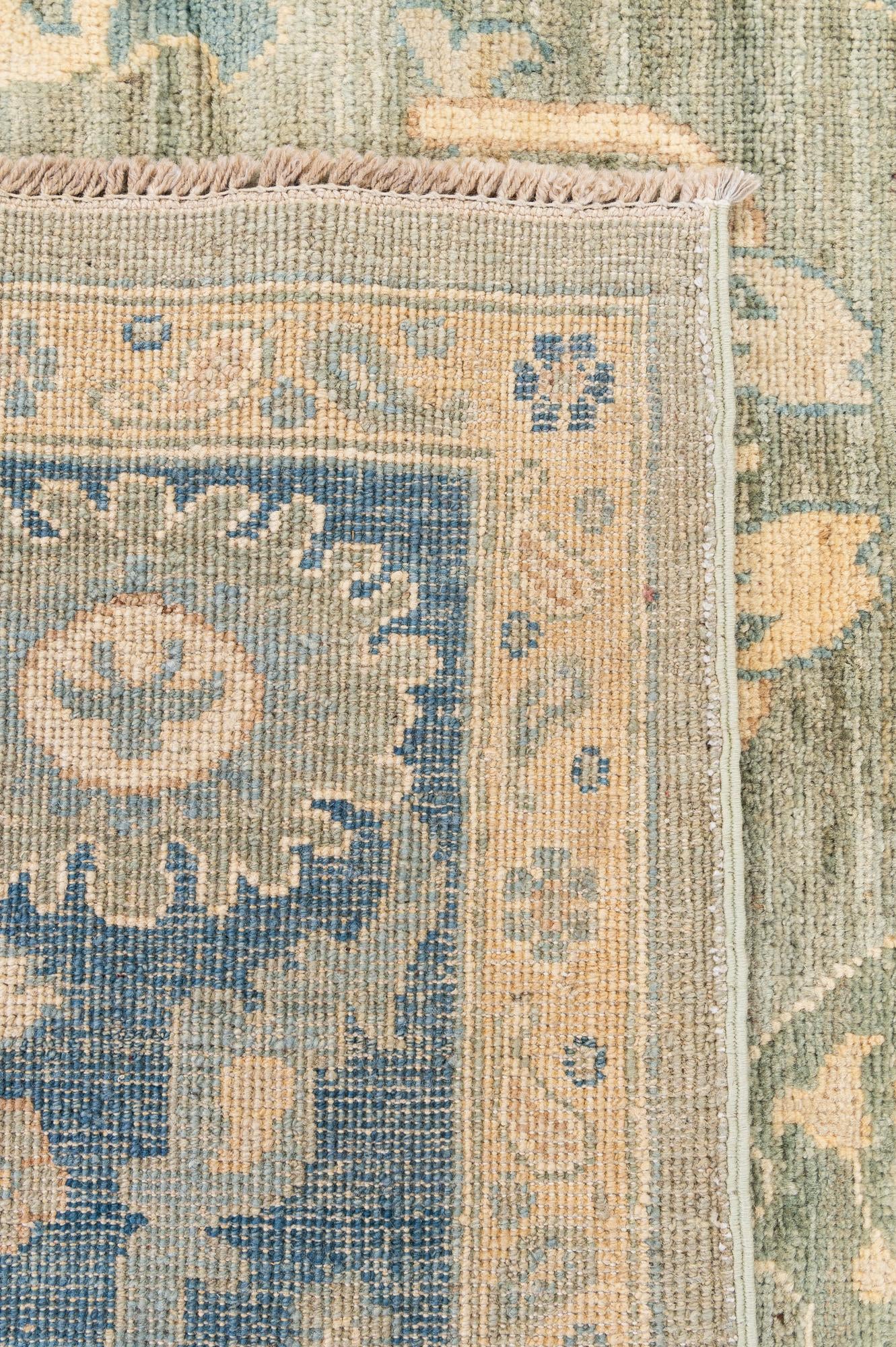 6' 10 x 9' 9 Hand Knotted Oushak Wool Rug