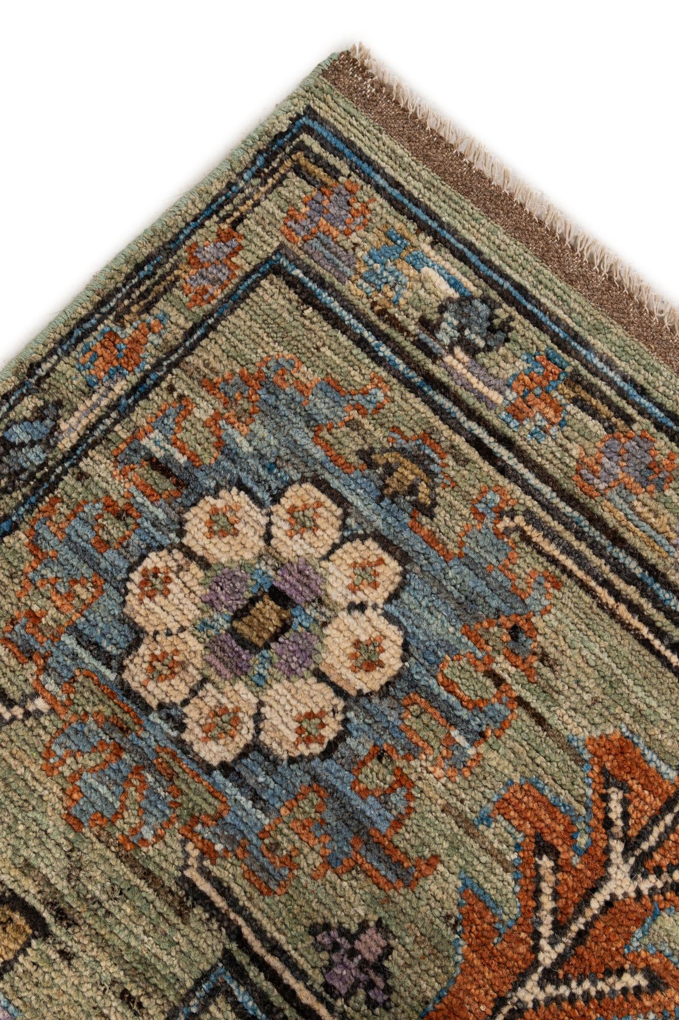 10' 2 x 13' 11 Hand Knotted Oushak Wool Rug