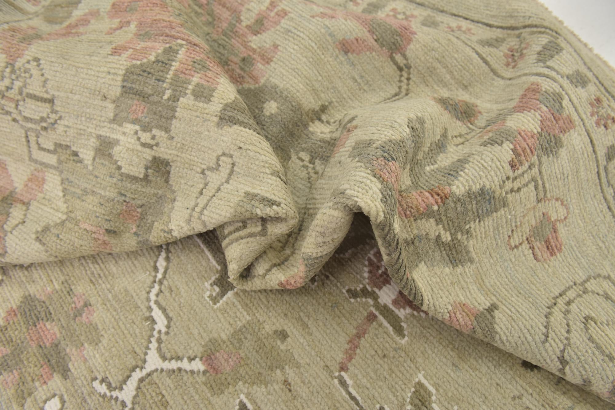 13' x 19' 4 Hand Knotted Oushak Rug