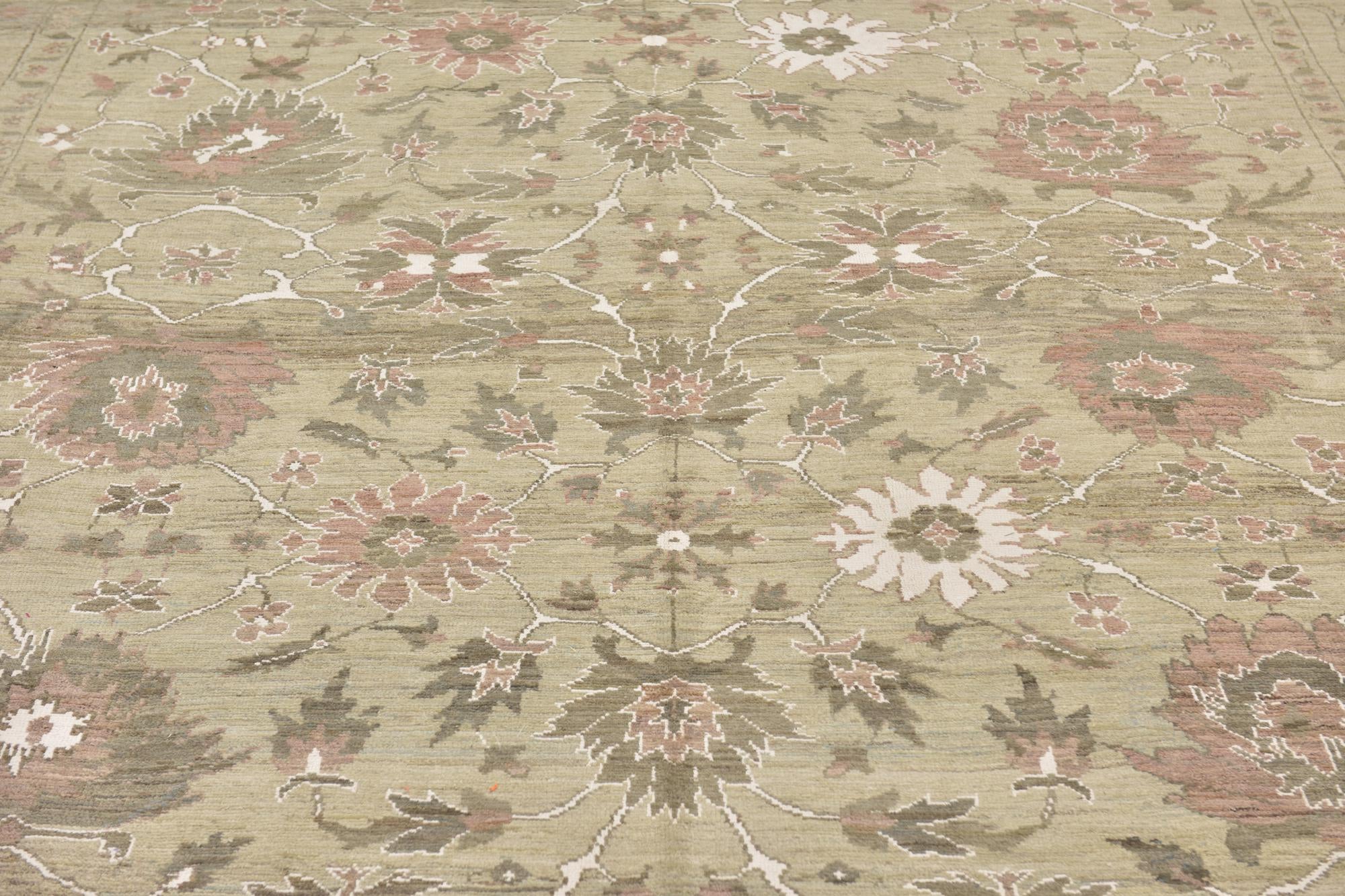 13' x 19' 4 Hand Knotted Oushak Rug