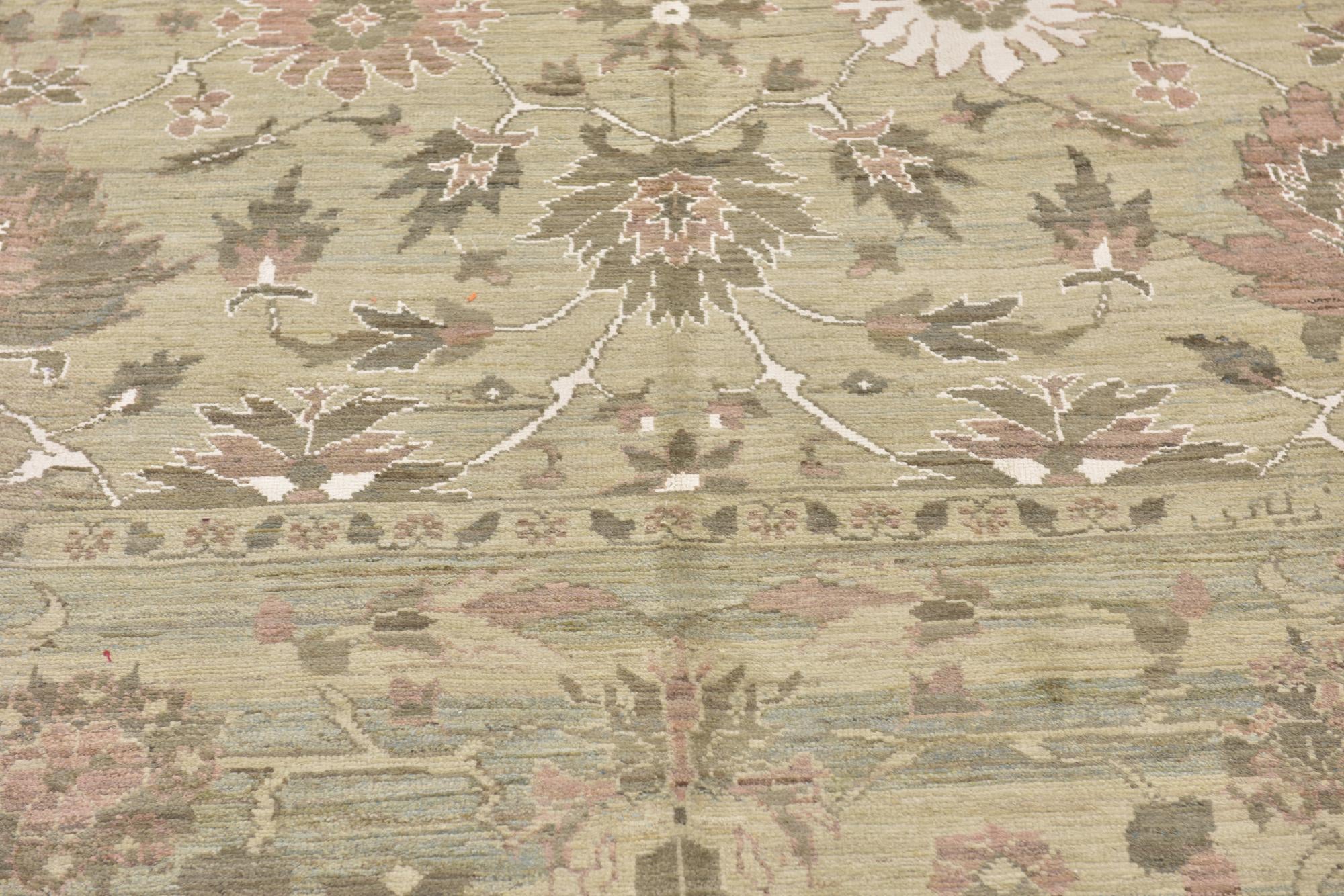 13' x 19' 4 Hand Knotted Oushak Rug