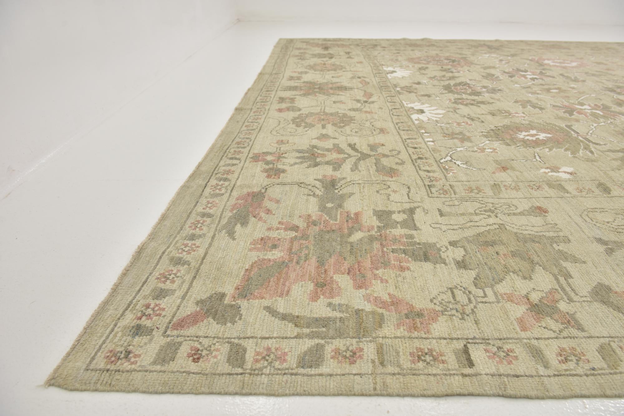 13' x 19' 4 Hand Knotted Oushak Rug
