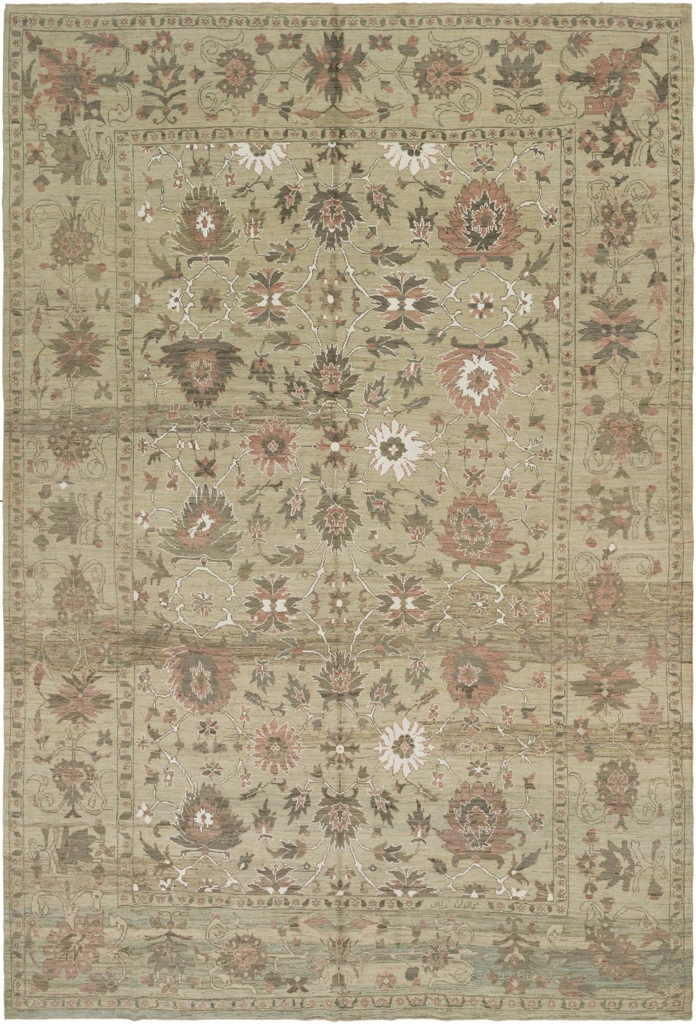 13' x 19' 4 Hand Knotted Oushak Rug