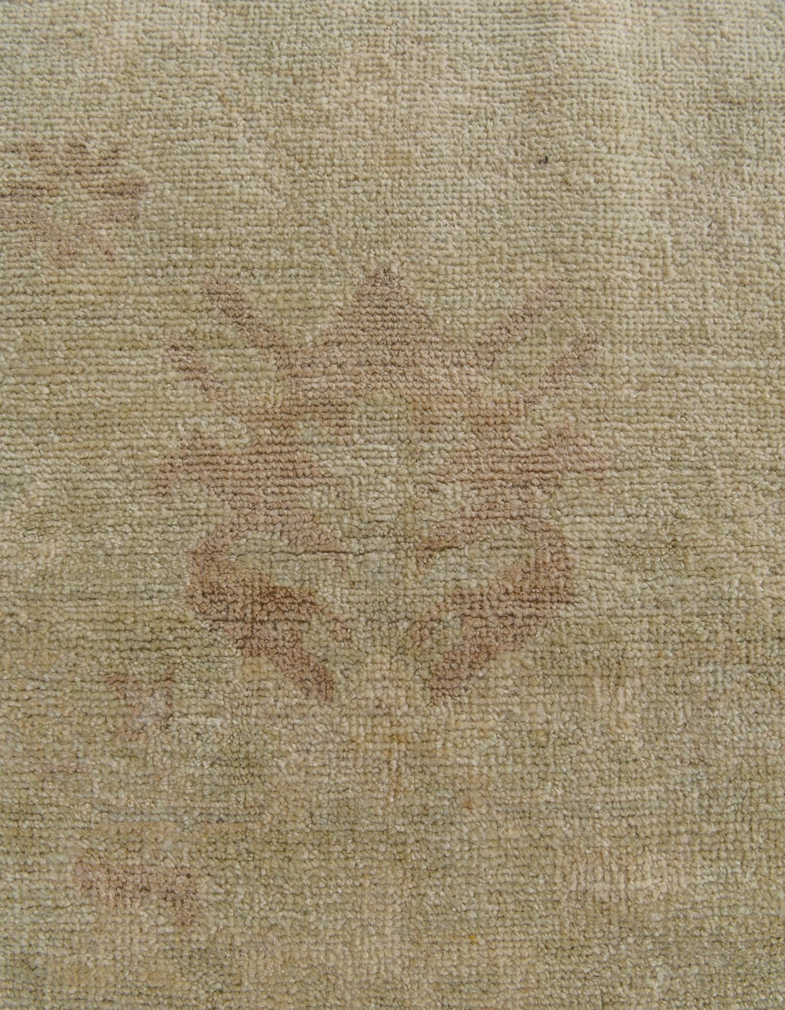 8' 4 x 9' 9 Hand Knotted Oushak Wool Rug