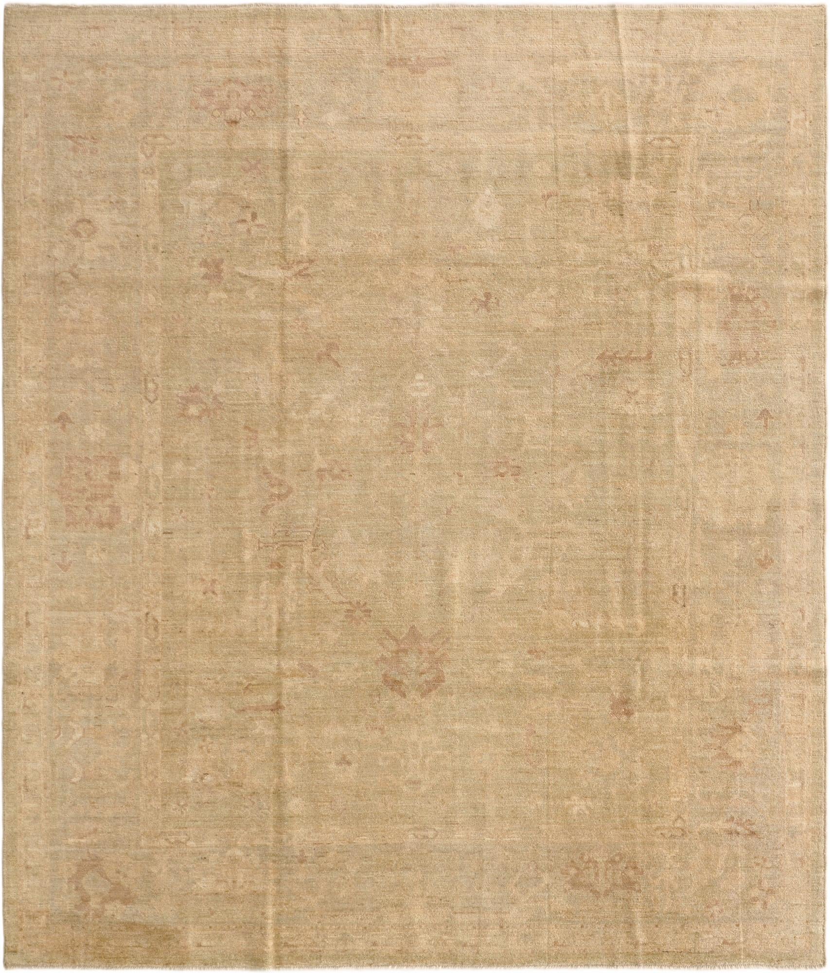 8' 4 x 9' 9 Hand Knotted Oushak Wool Rug