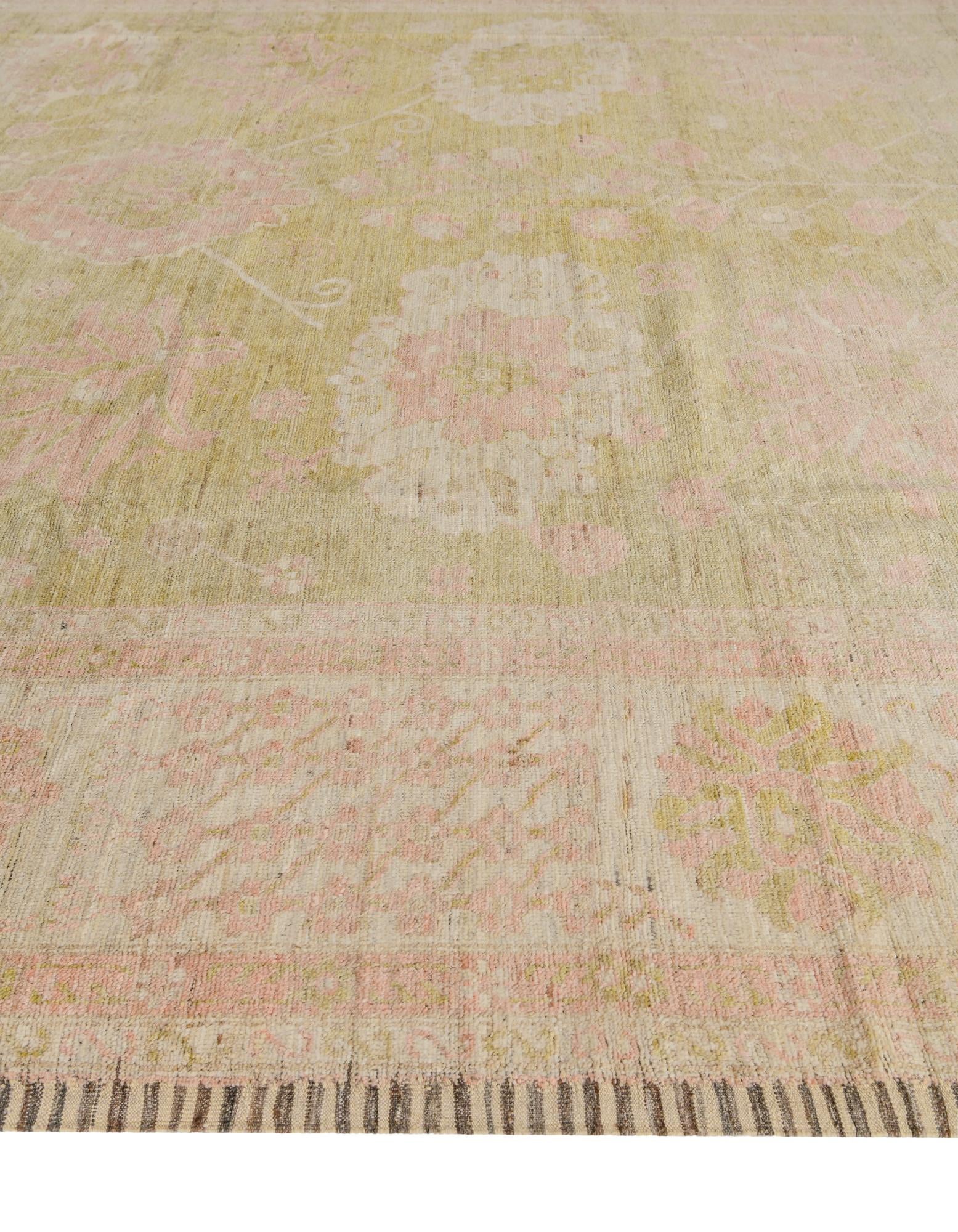 14' 6 x 20' Hand Knotted Oushak Wool Rug
