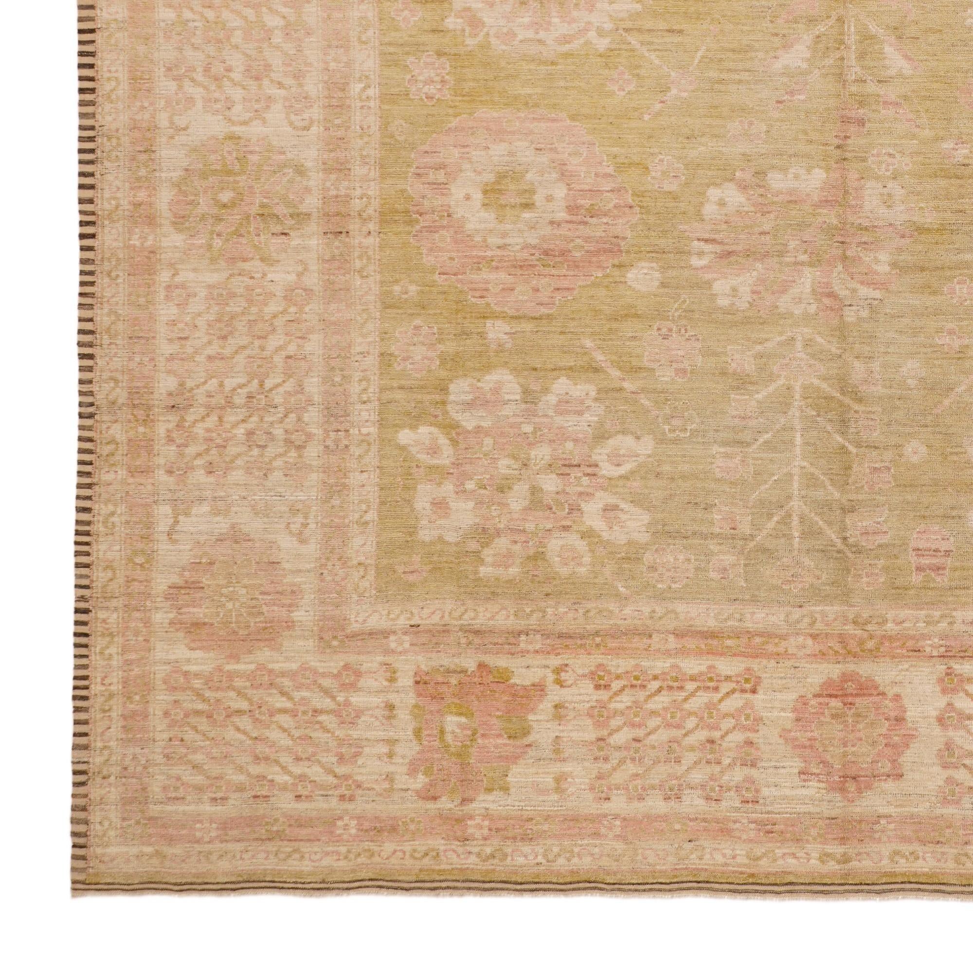 14' 6 x 20' Hand Knotted Oushak Wool Rug