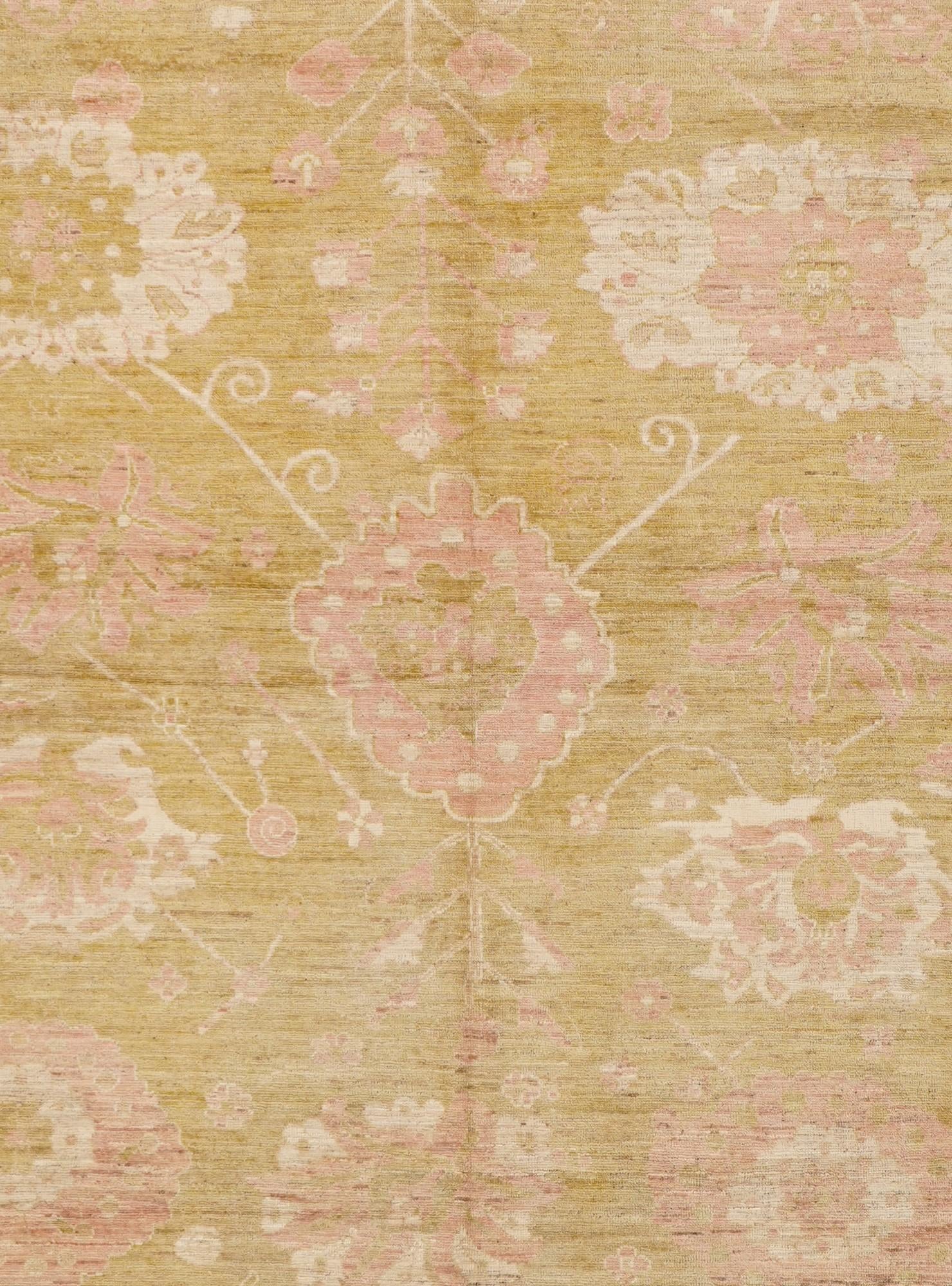 14' 6 x 20' Hand Knotted Oushak Wool Rug