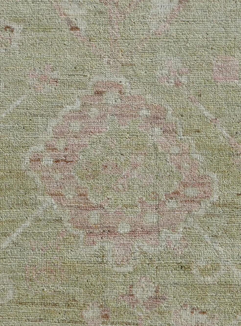10' 4 x 14' Hand Knotted Oushak Wool Rug