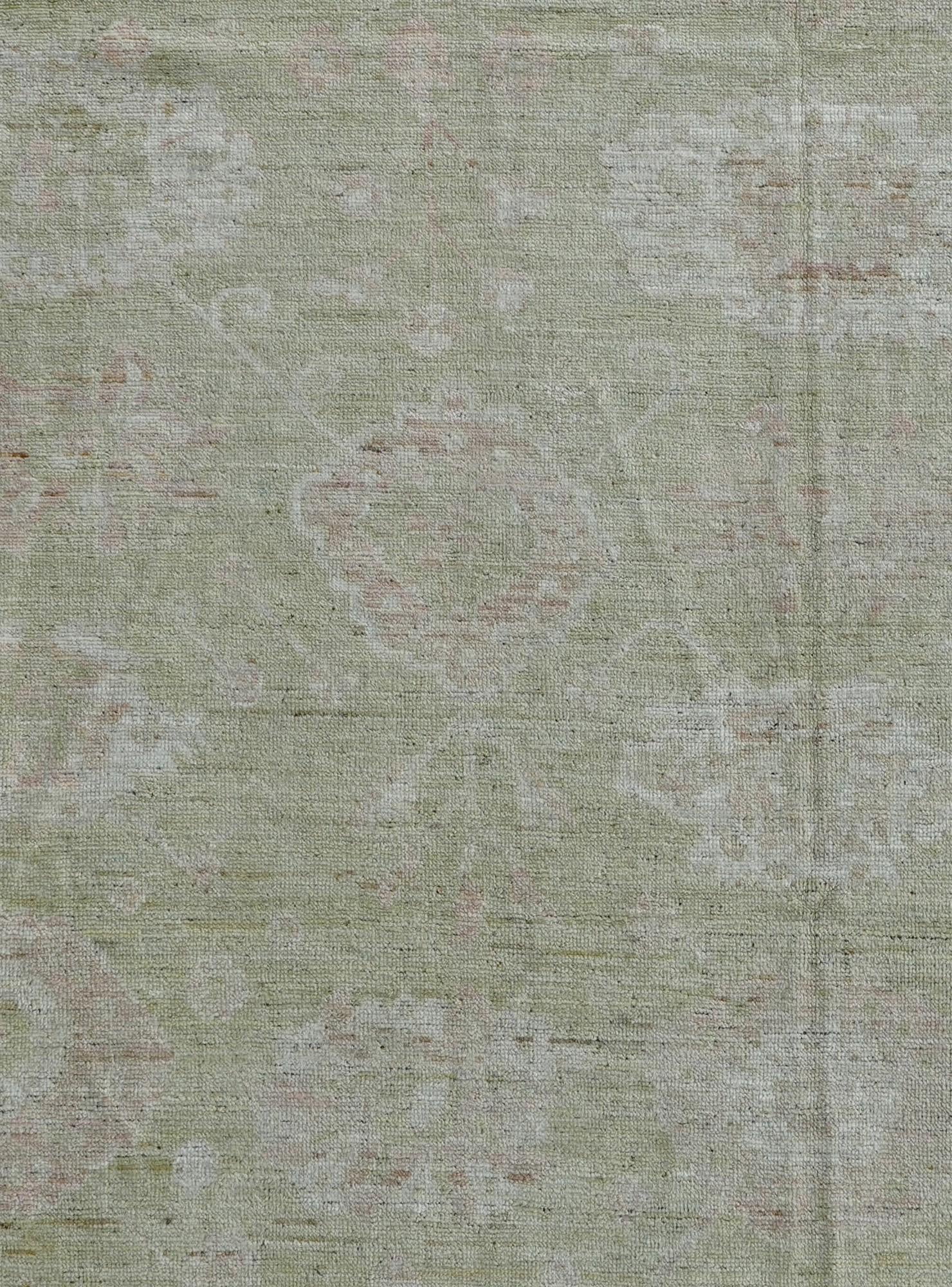 9' 4 x 12' 6 Hand Knotted Oushak Wool Rug