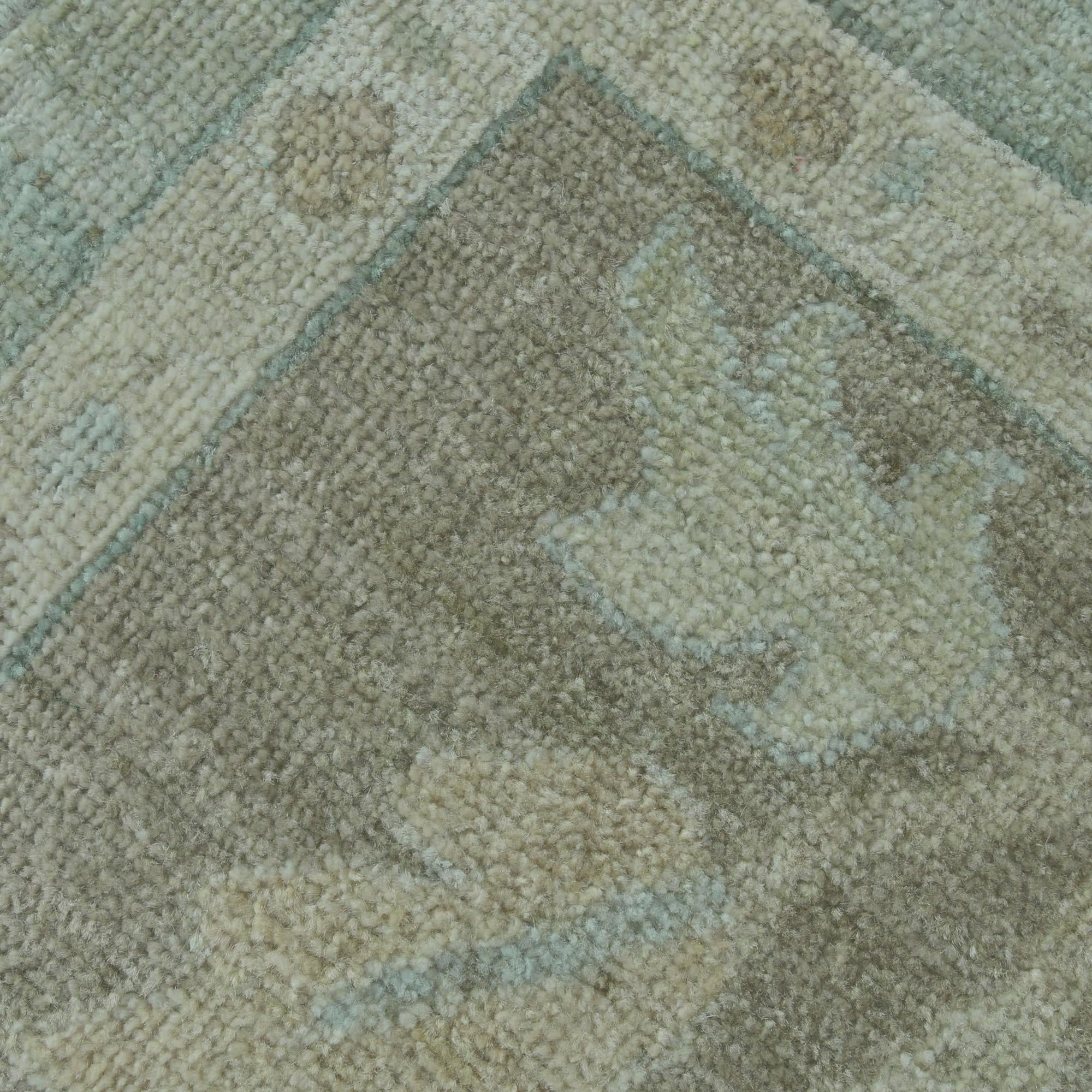9' 2 x 11' 9 Hand Knotted Oushak Wool Rug