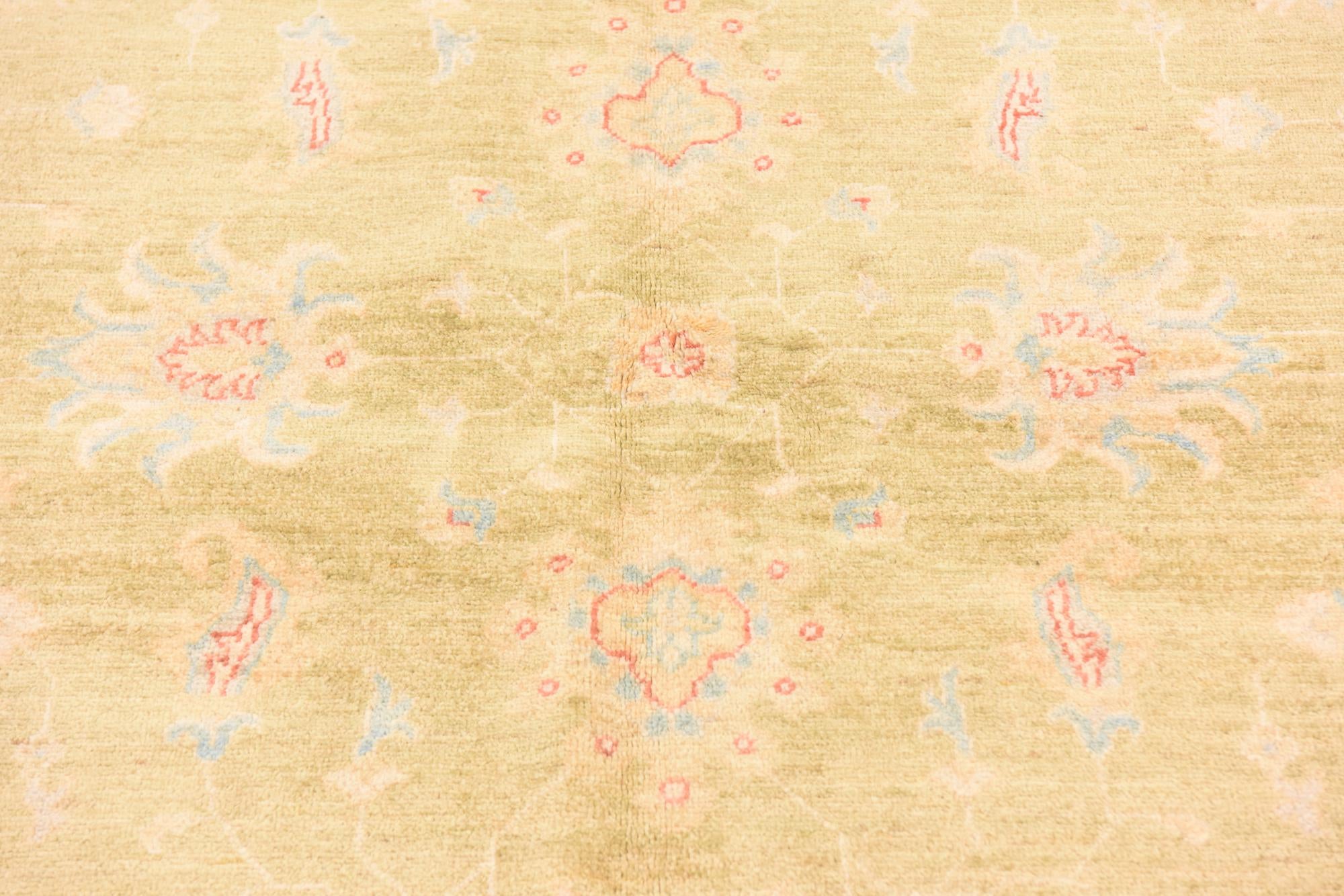 5' 9 x 8' Hand Knotted Peshawar Ziegler Rug