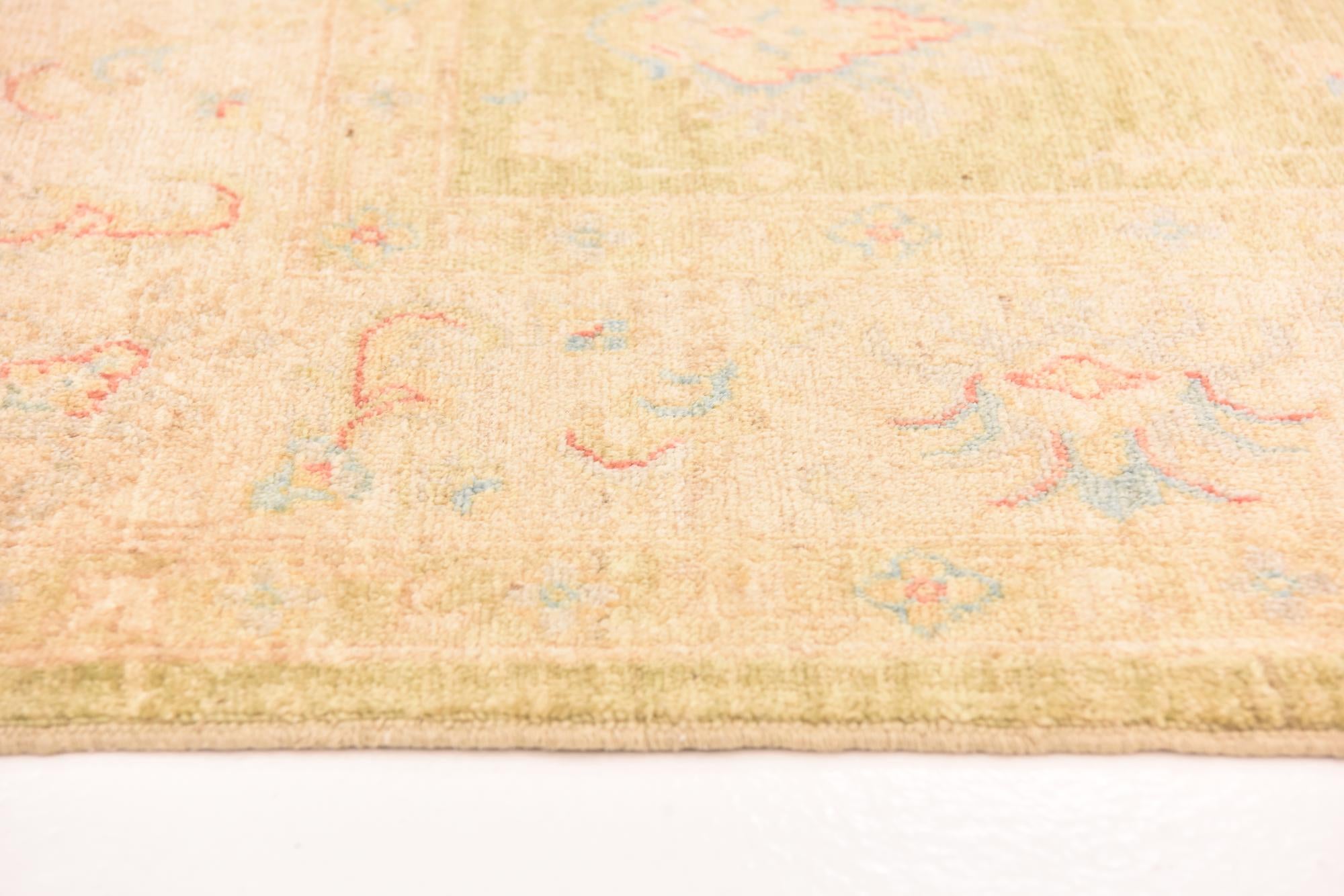 5' 9 x 8' Hand Knotted Peshawar Ziegler Rug