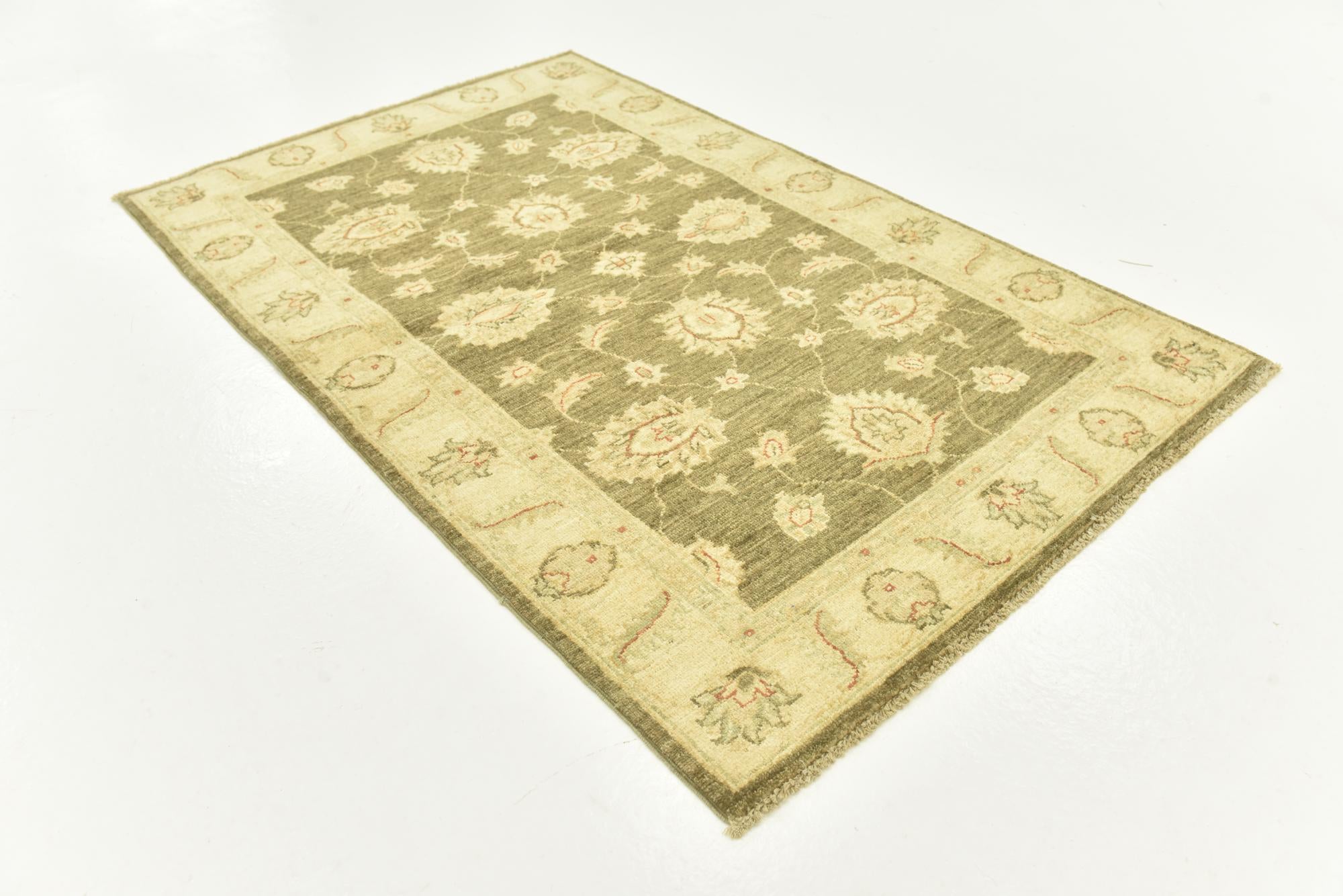 3' x 4' 10 Hand Knotted Peshawar Ziegler Rug