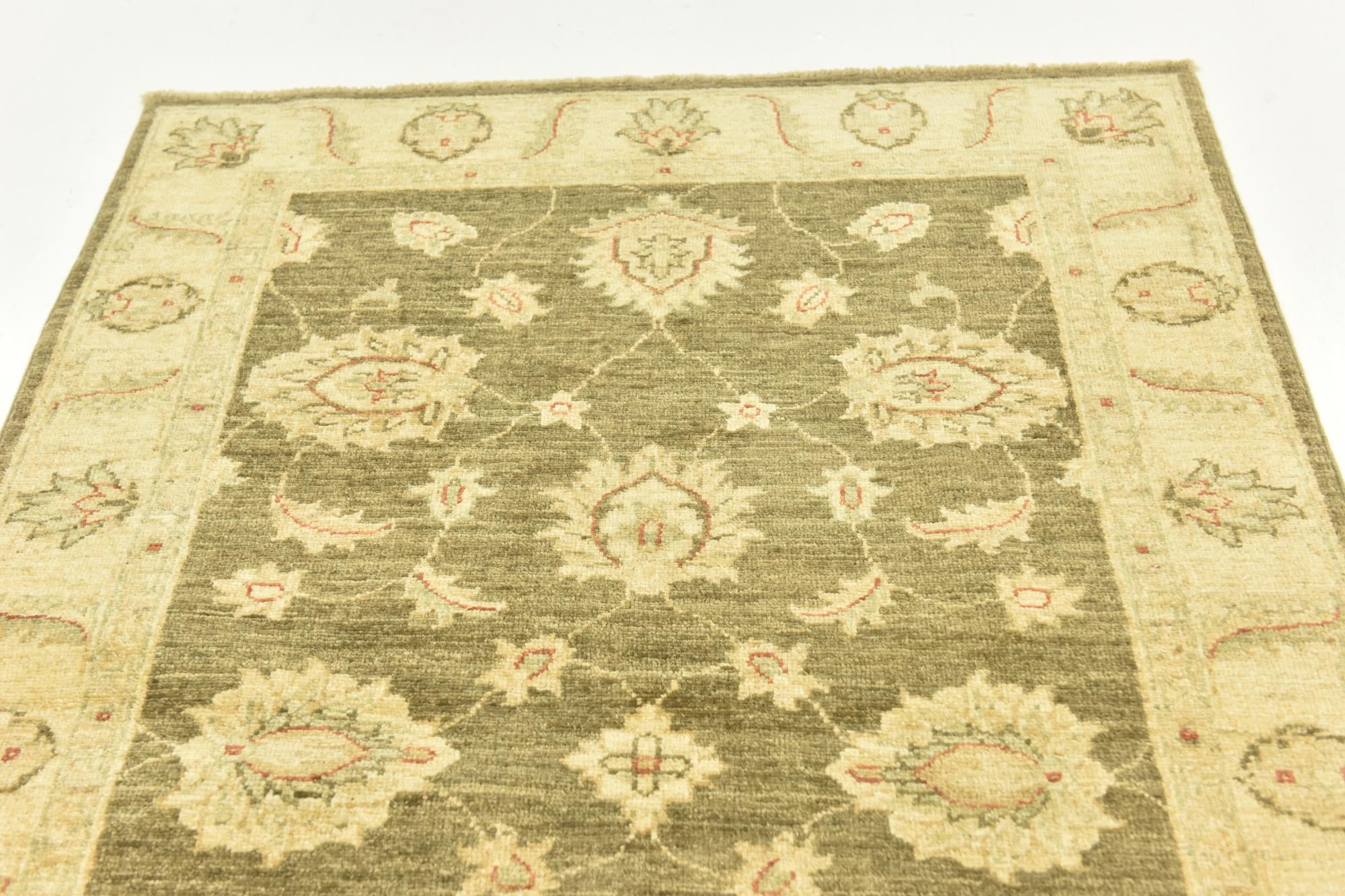3' x 4' 10 Hand Knotted Peshawar Ziegler Rug