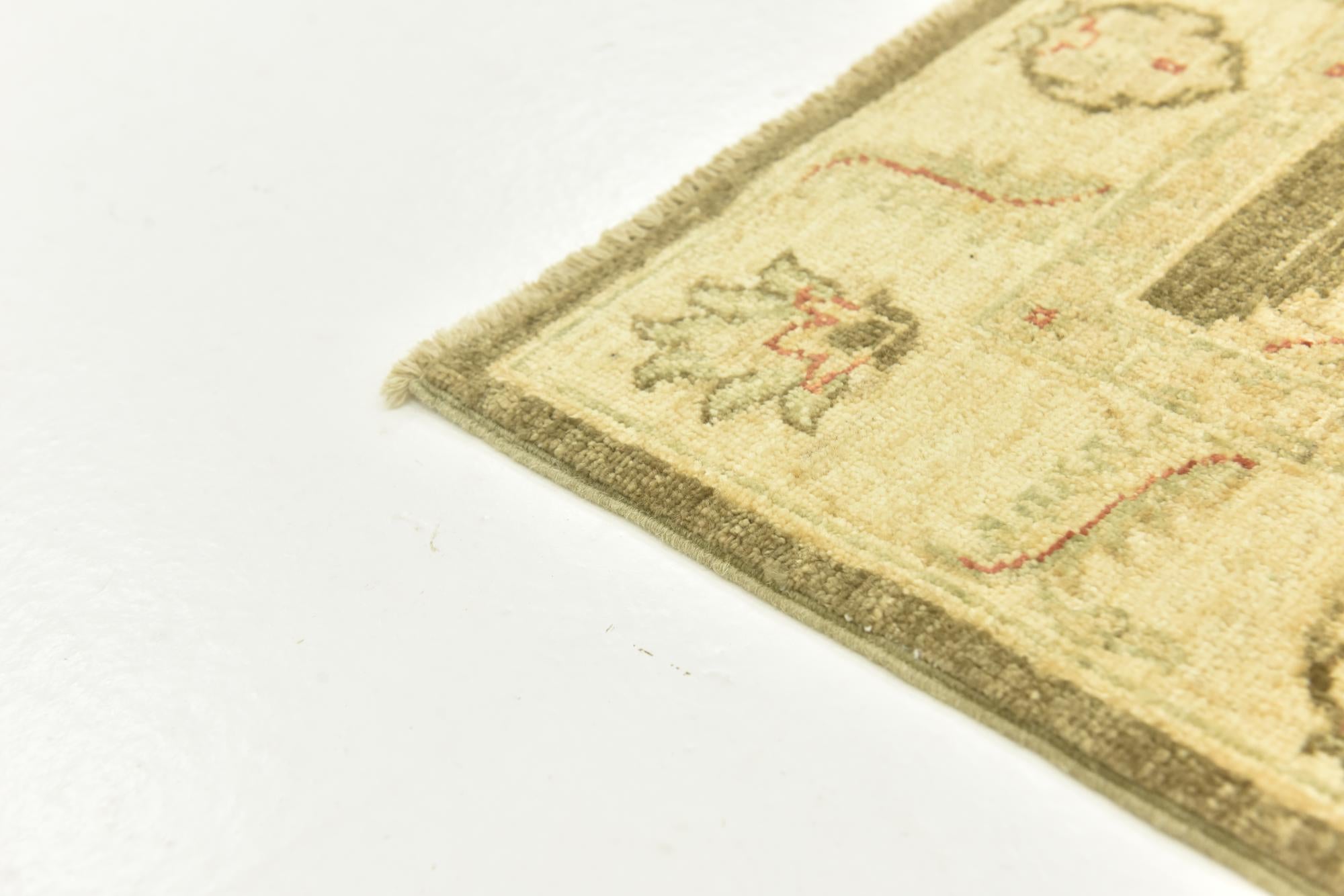3' x 4' 10 Hand Knotted Peshawar Ziegler Rug