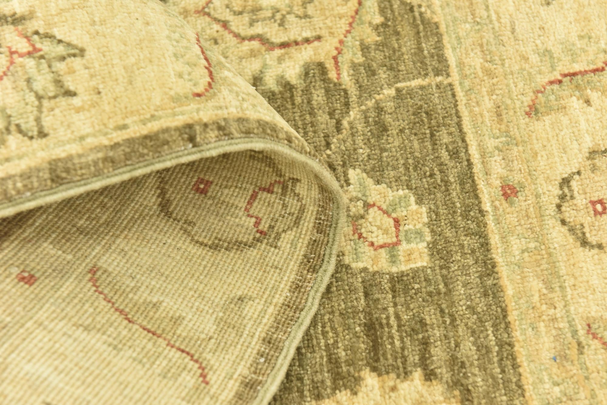 3' x 4' 10 Hand Knotted Peshawar Ziegler Rug