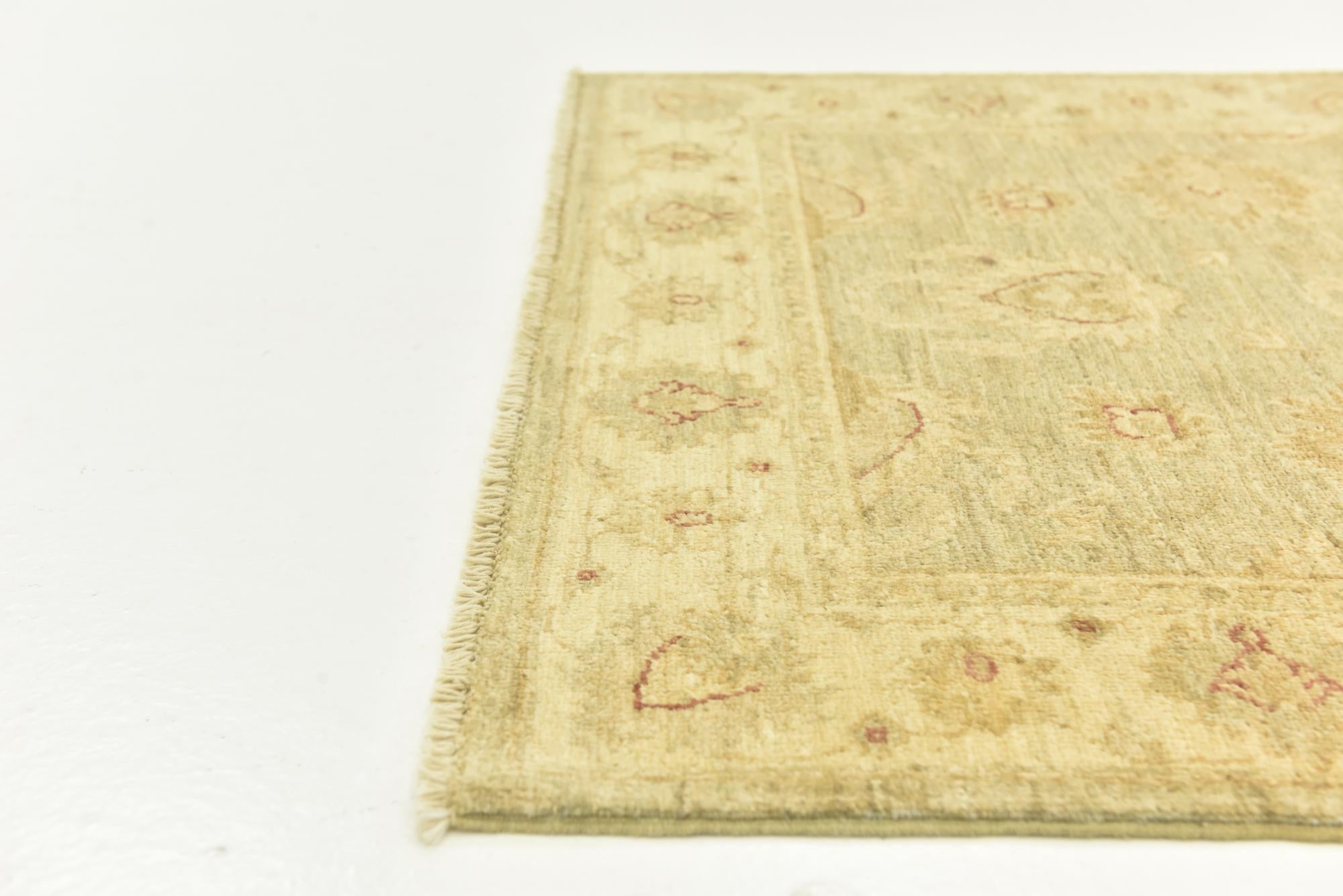 100cm x 150cm Hand Knotted Peshawar Ziegler Rug