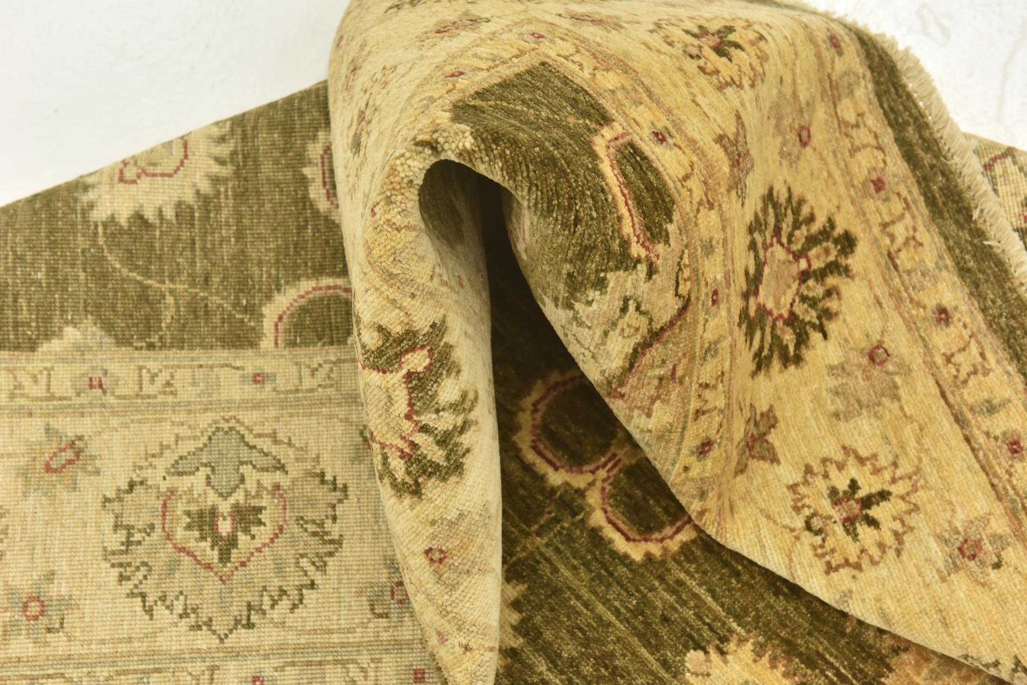 5' 8 x 8' 8 Hand Knotted Peshawar Ziegler Rug
