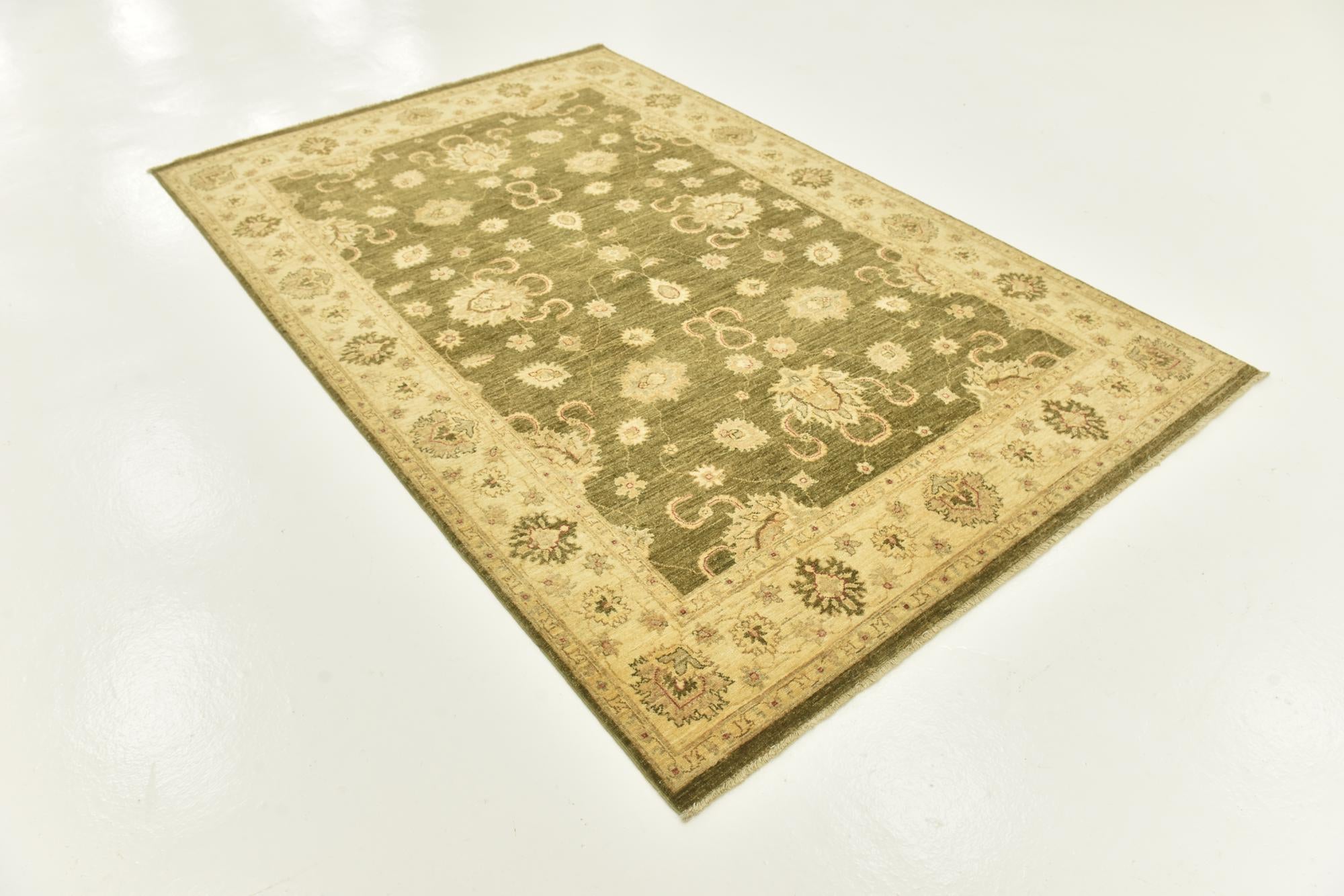 5' 8 x 8' 8 Hand Knotted Peshawar Ziegler Rug