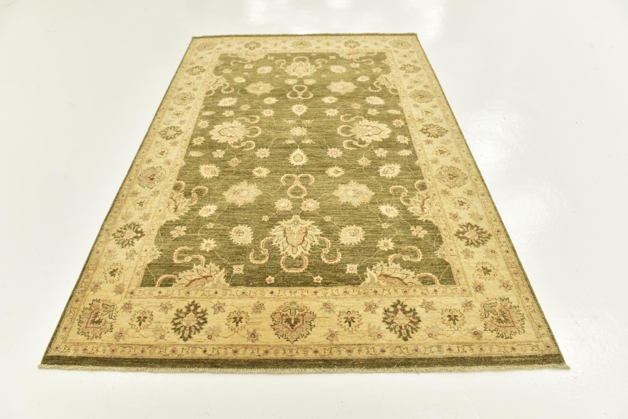 5' 8 x 8' 8 Hand Knotted Peshawar Ziegler Rug