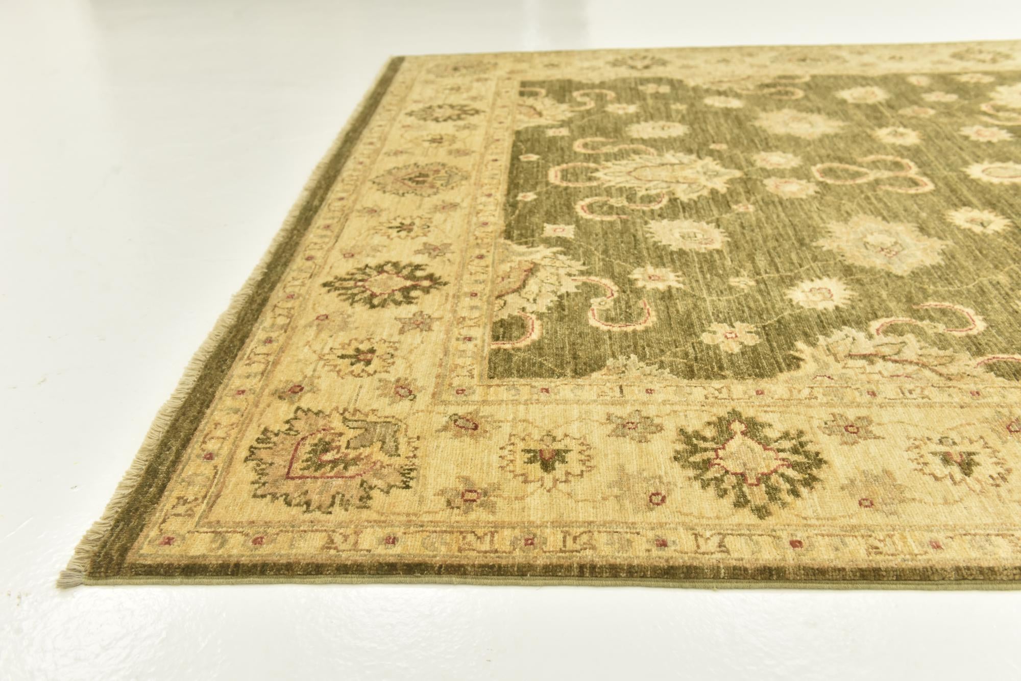 5' 8 x 8' 8 Hand Knotted Peshawar Ziegler Rug