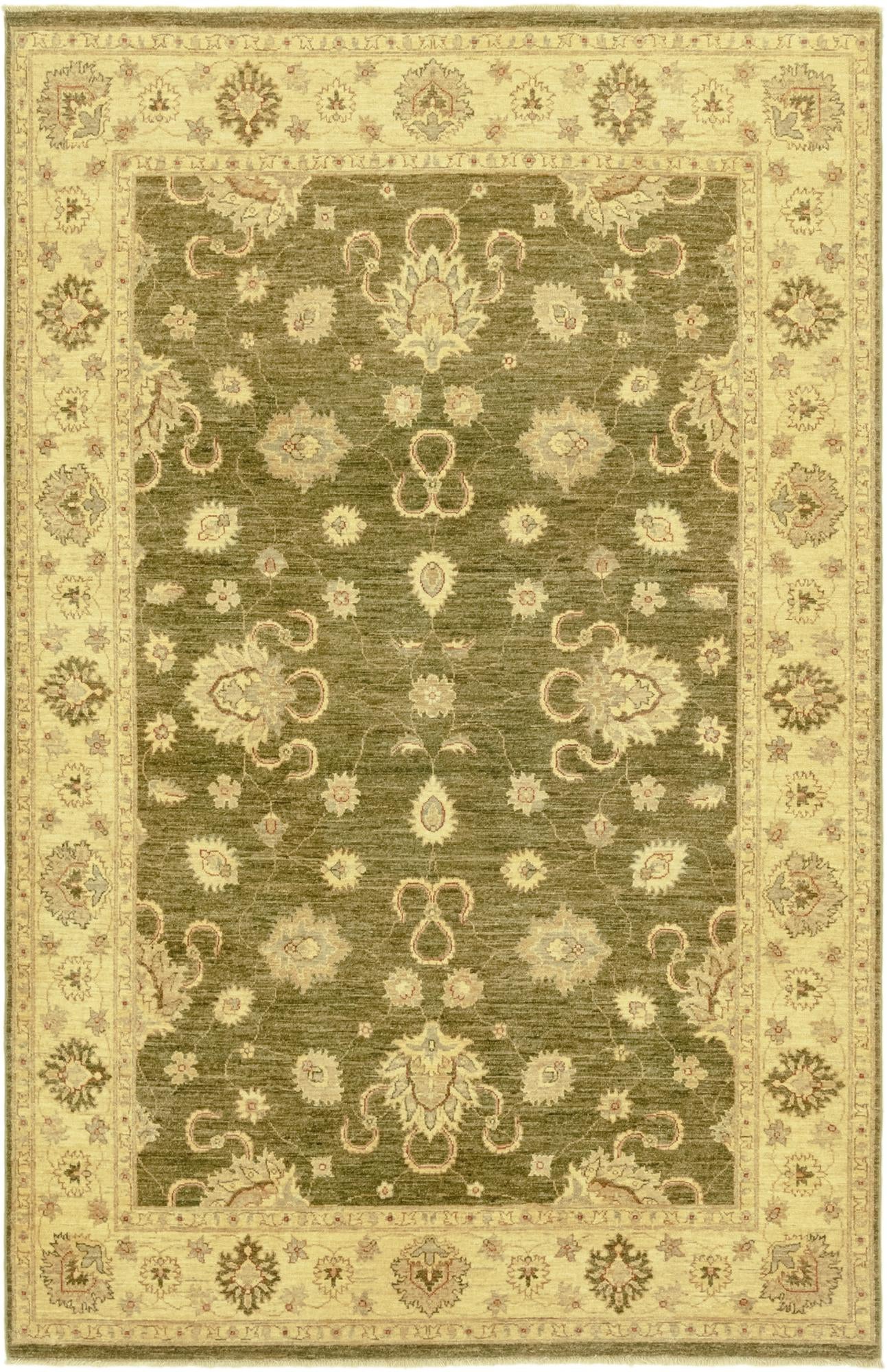 5' 8 x 8' 8 Hand Knotted Peshawar Ziegler Rug